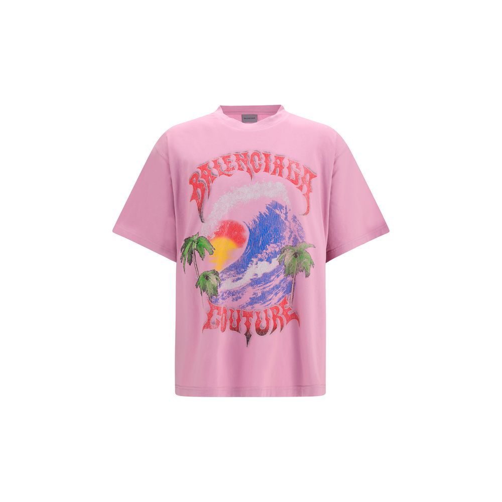 Balenciaga Purple Cotton T-Shirt | Regal Royce