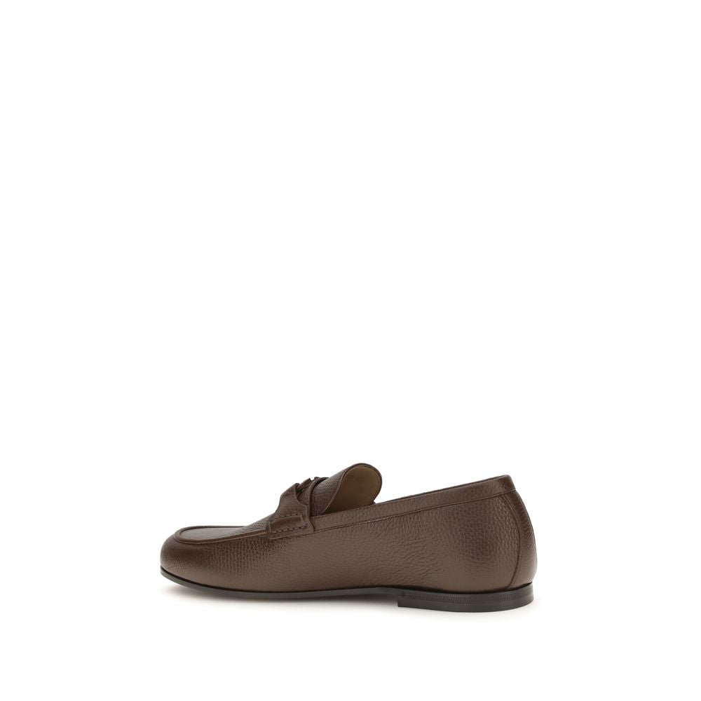 Valentino Garavani Brown Deer Slip-On Loafers | Regal Royce