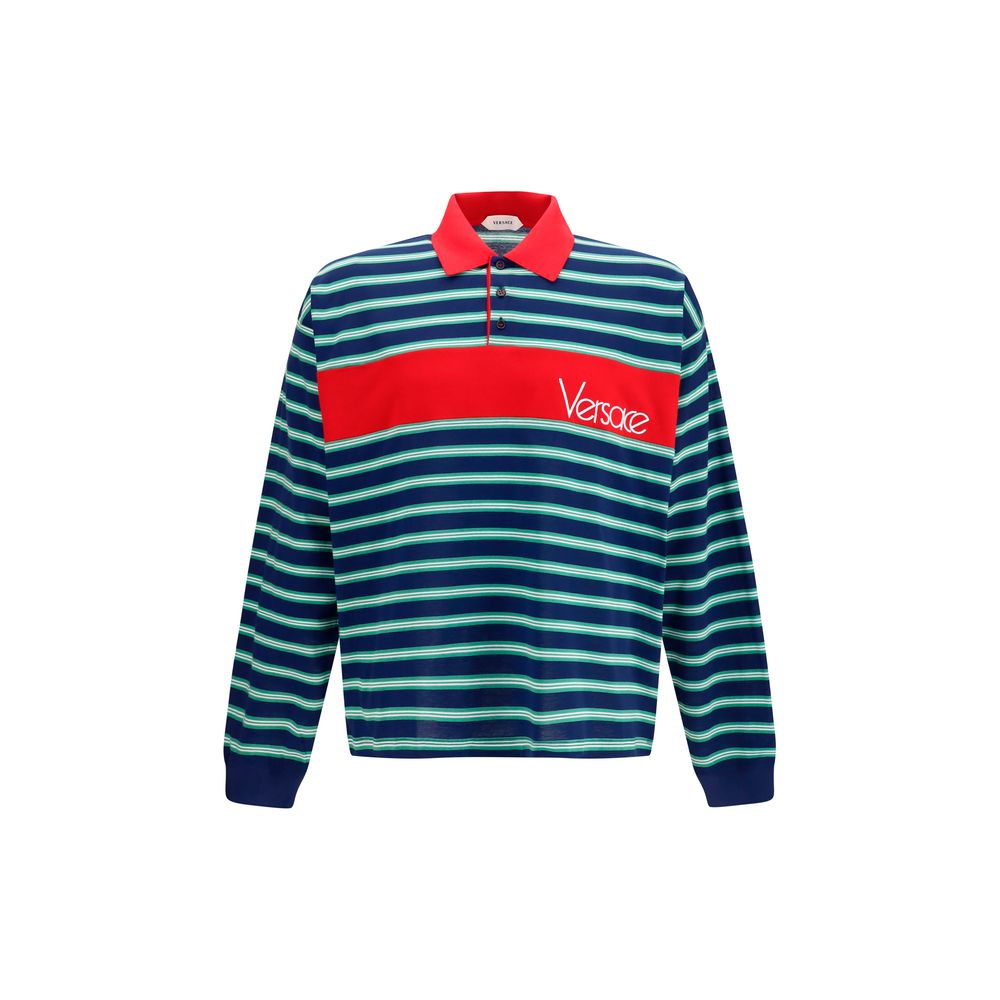 Versace Multicolor Cotton Polo Shirt | Regal Royce