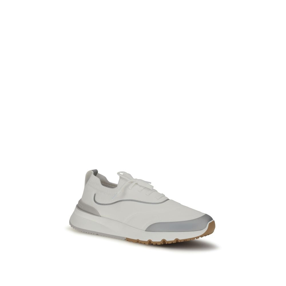Brunello Cucinelli White Cotton Athletic Sneakers | Regal Royce