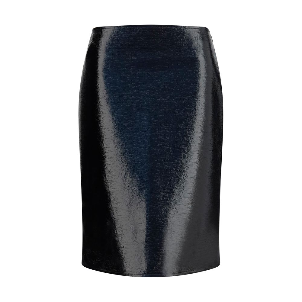 Courrèges Bordeaux Cotton Midi Skirt | Regal Royce