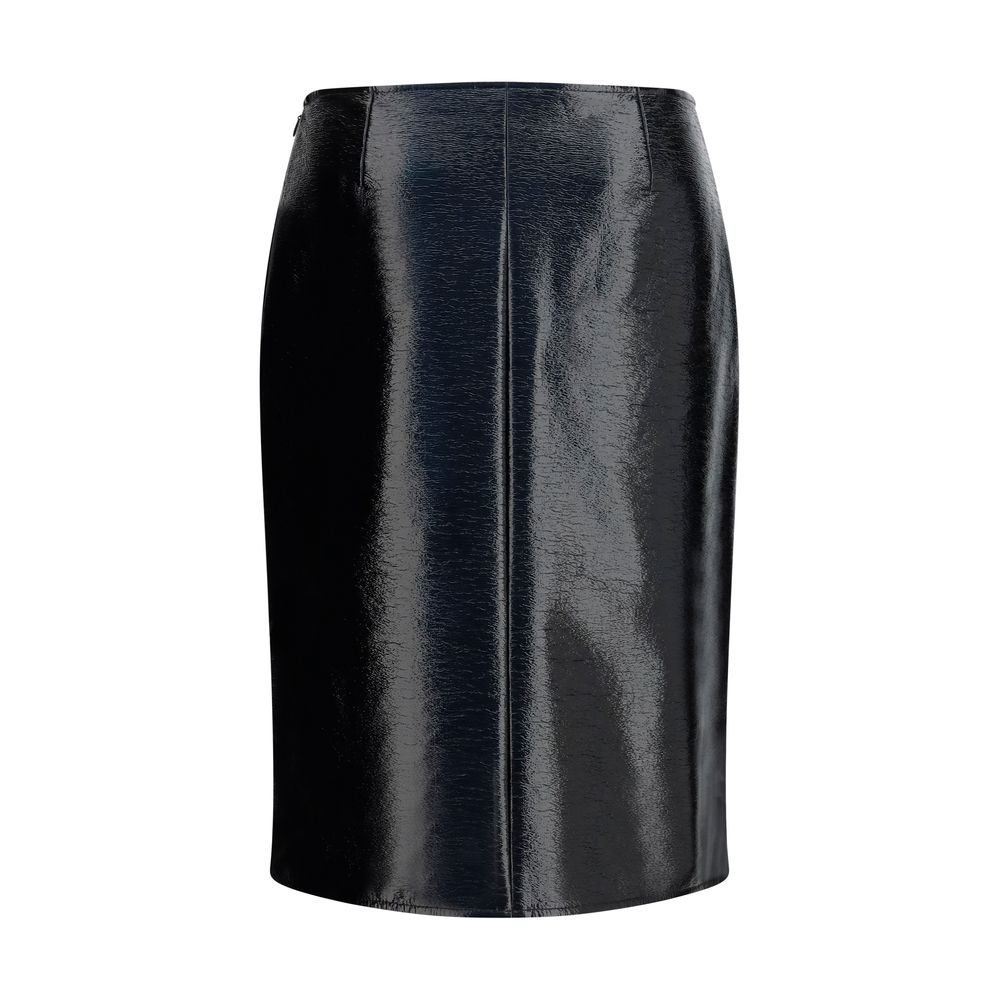Courrèges Bordeaux Cotton Midi Skirt | Regal Royce