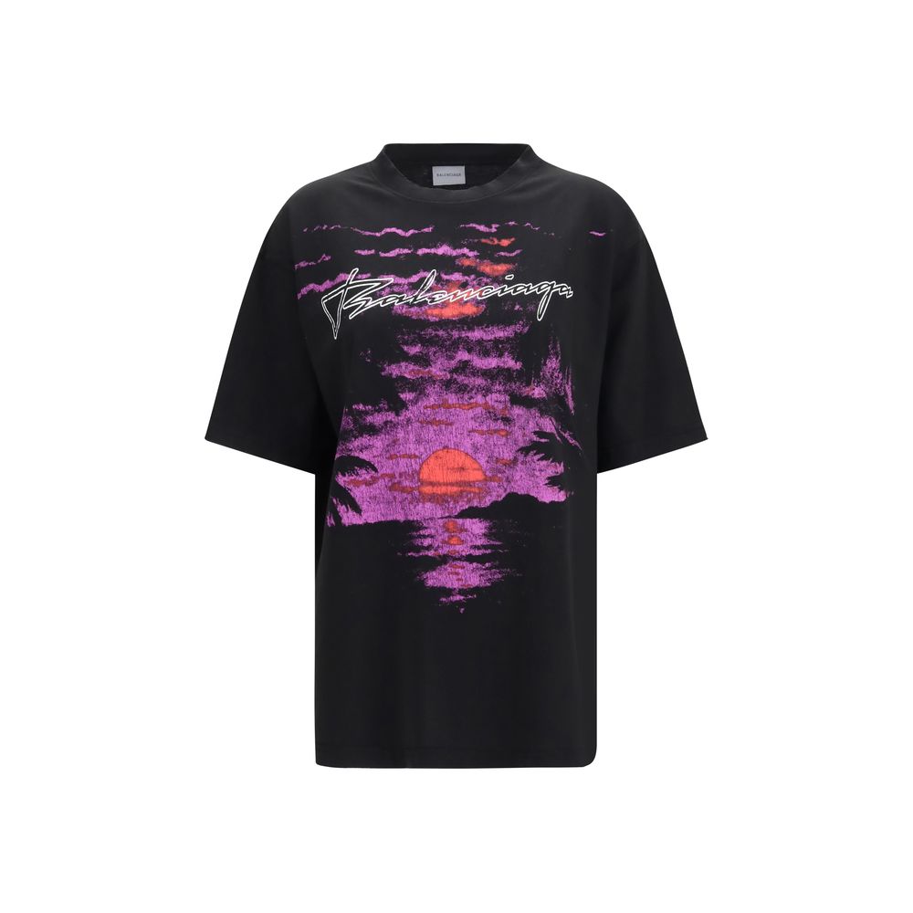 Balenciaga Black Cotton T-Shirt | Regal Royce