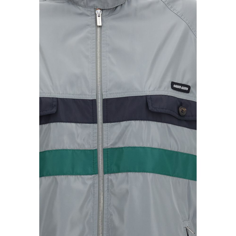 Miu Miu Gray Polyester Shell Jacket | Regal Royce