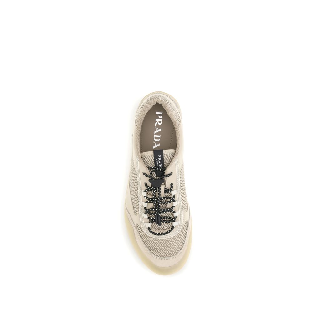 Prada Beige Polyester Athletic Sneakers | Regal Royce