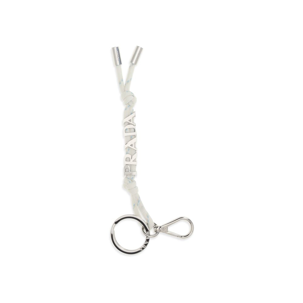 Prada White Recycled Polyamide Keychain | Regal Royce