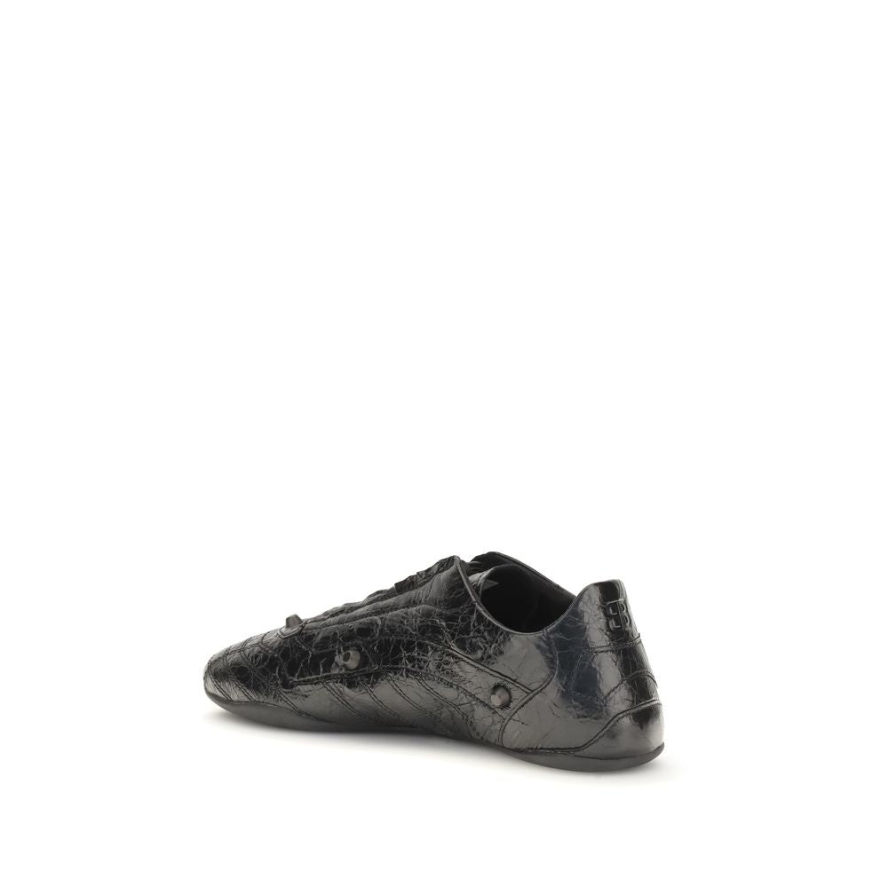 Balenciaga Black Calf Leather Bos Taurus Athletic Sneakers | Regal Royce