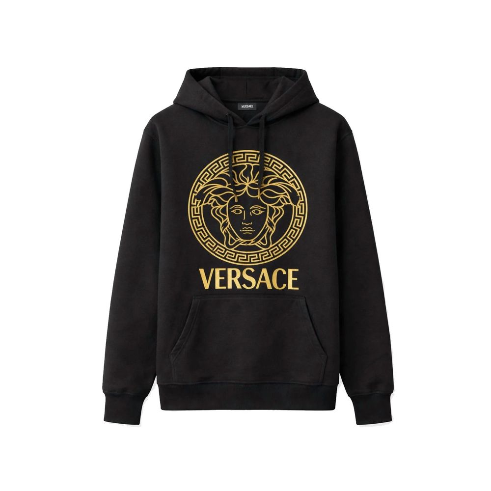 Versace Black Cotton Hoodie | Regal Royce
