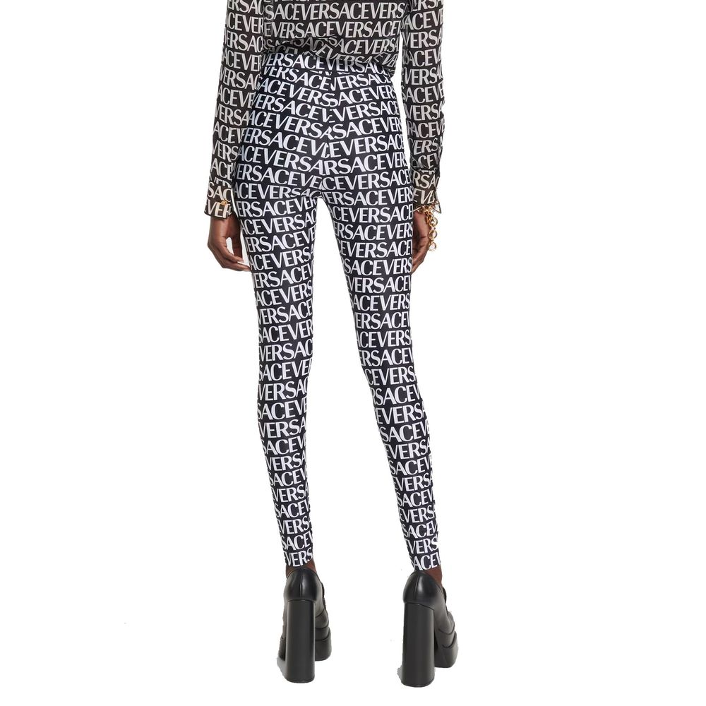 Versace Black Elastane Leggings | Regal Royce