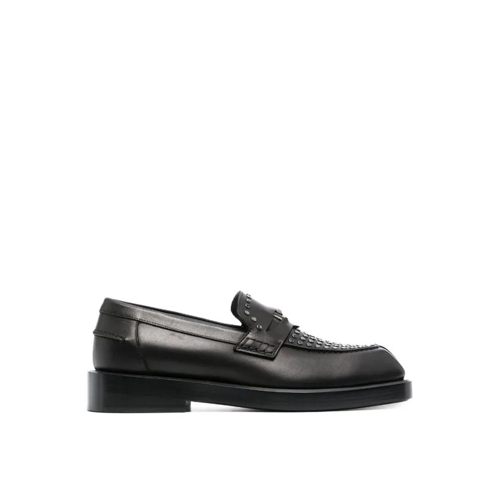 Versace Black Leather Slip-On Loafers | Regal Royce