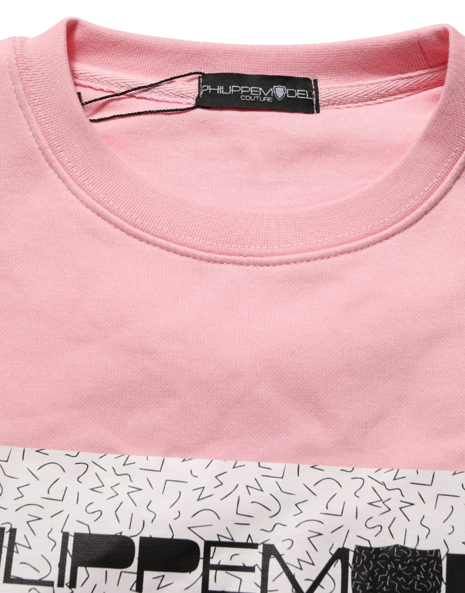 Philippe Model Pink Cotton Logo Long Sleeves Pullover Sweater | Regal Royce