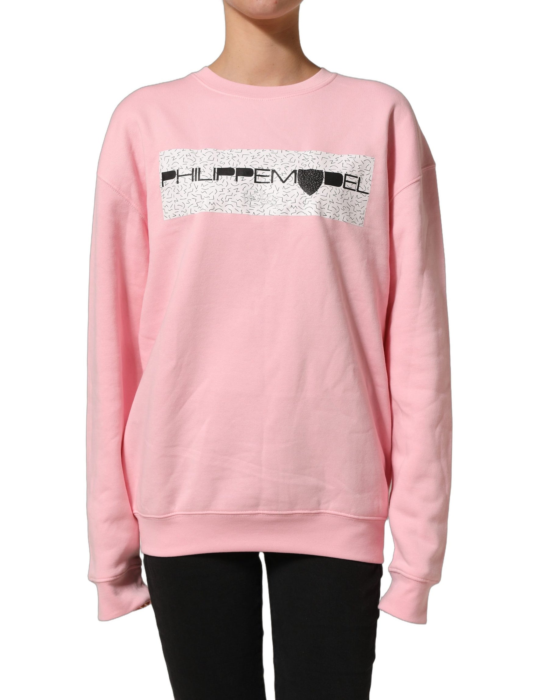 Philippe Model Pink Cotton Logo Long Sleeves Pullover Sweater | Regal Royce