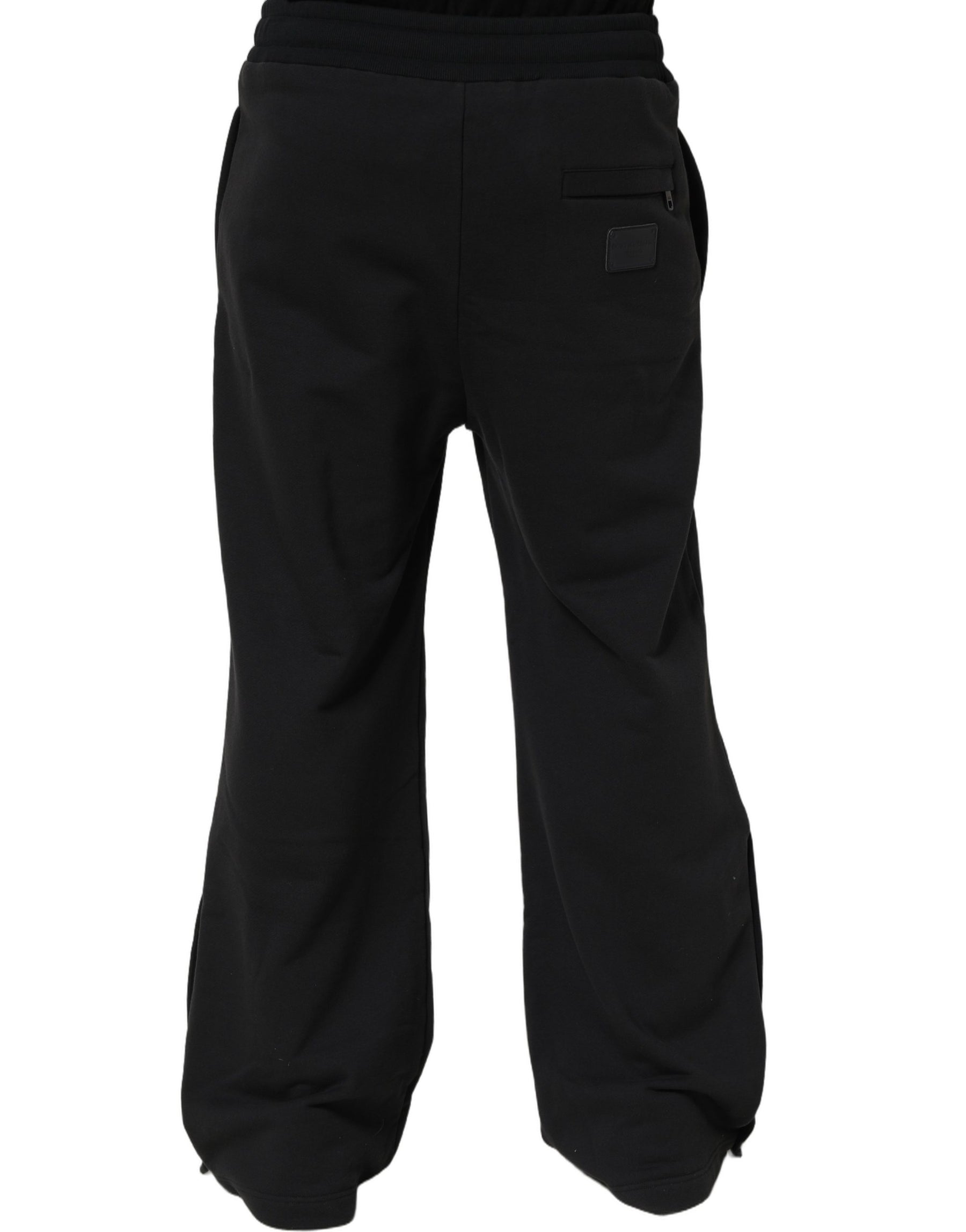 Dolce & Gabbana Black Drawstring Viscose Jogger Men Sweatpants Pants | Regal Royce