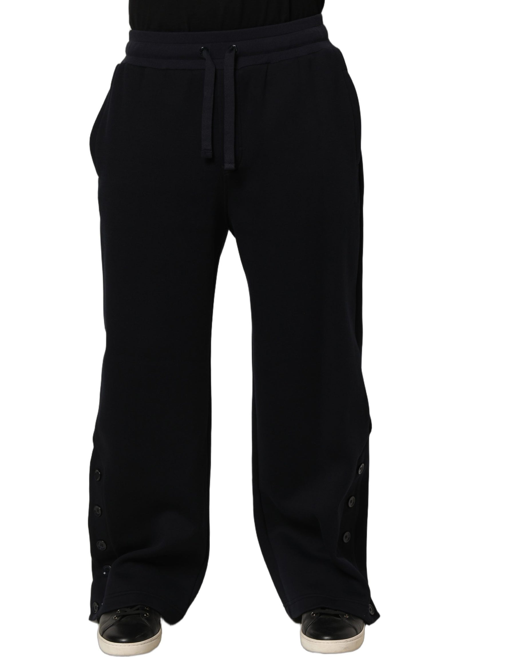 Dolce & Gabbana Black Drawstring Viscose Jogger Men Sweatpants Pants | Regal Royce