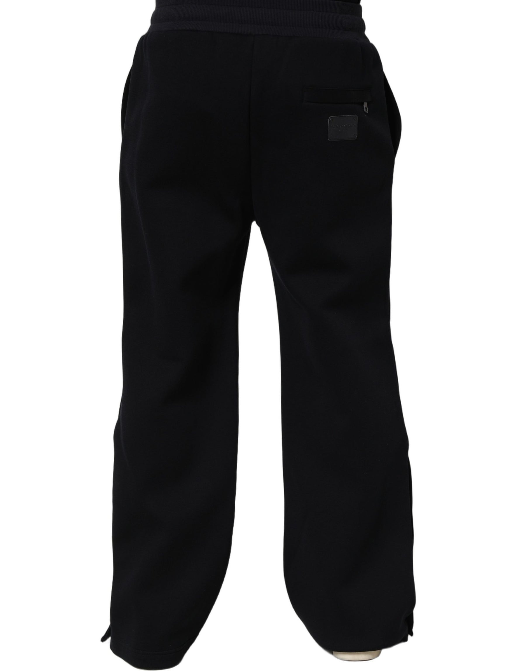 Dolce & Gabbana Black Drawstring Viscose Jogger Men Sweatpants Pants | Regal Royce