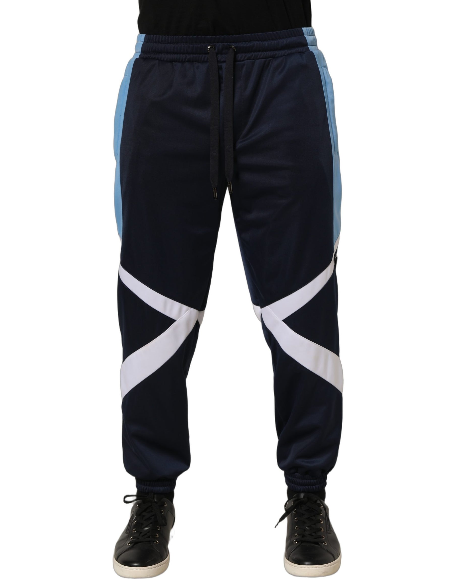 Dolce & Gabbana Blue White Drawstring Jogger Sweatpants Pants | Regal Royce