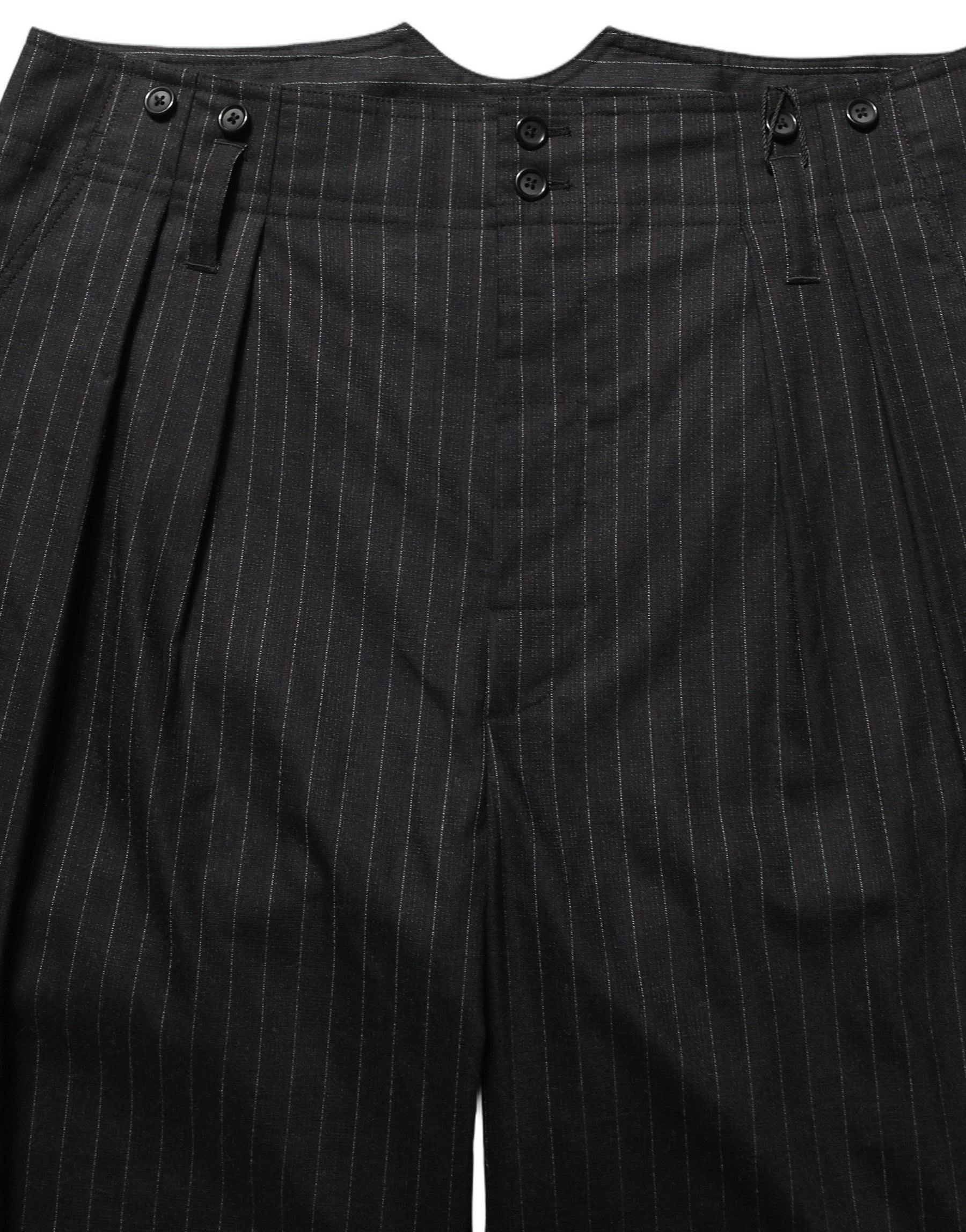 Dolce & Gabbana Black Pinstripe Wool Men Dress Trouser Pants | Regal Royce