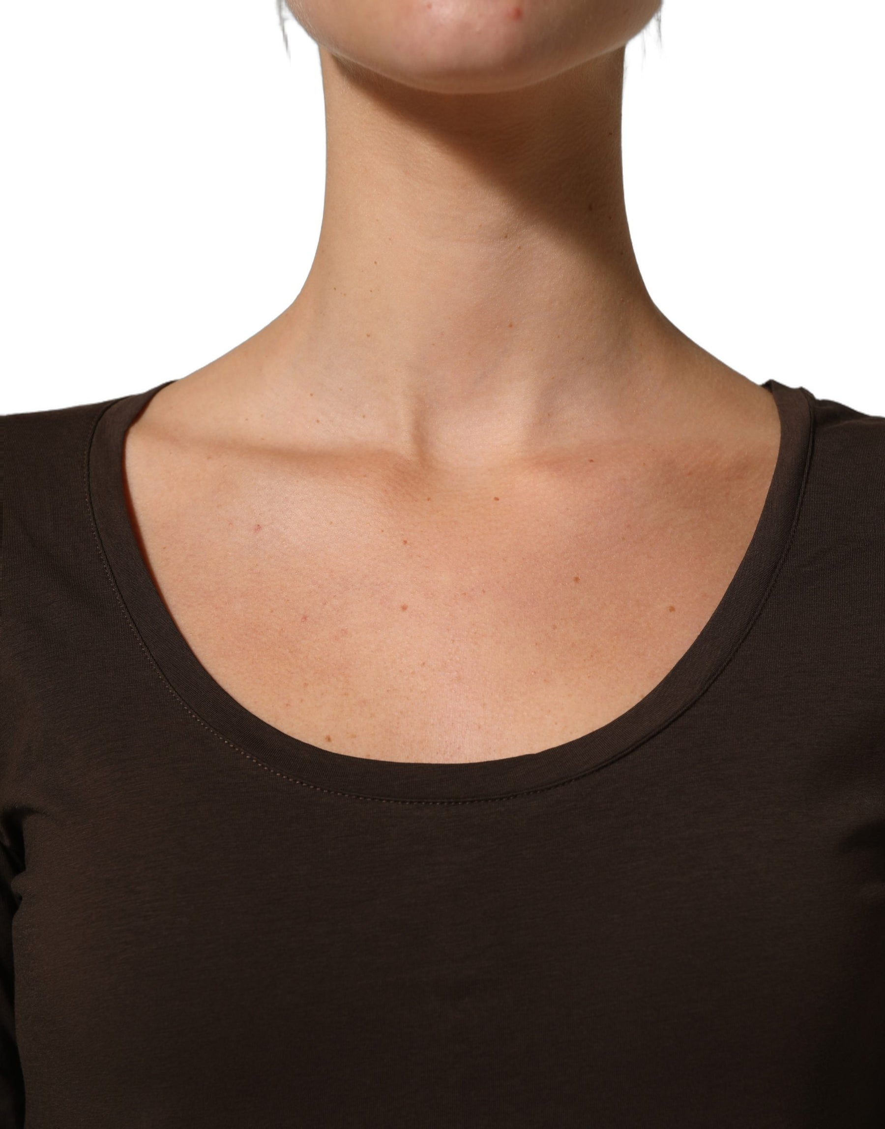 Alpha Massimo Rebecchi Brown Long Sleeves Round Neck Top | Regal Royce