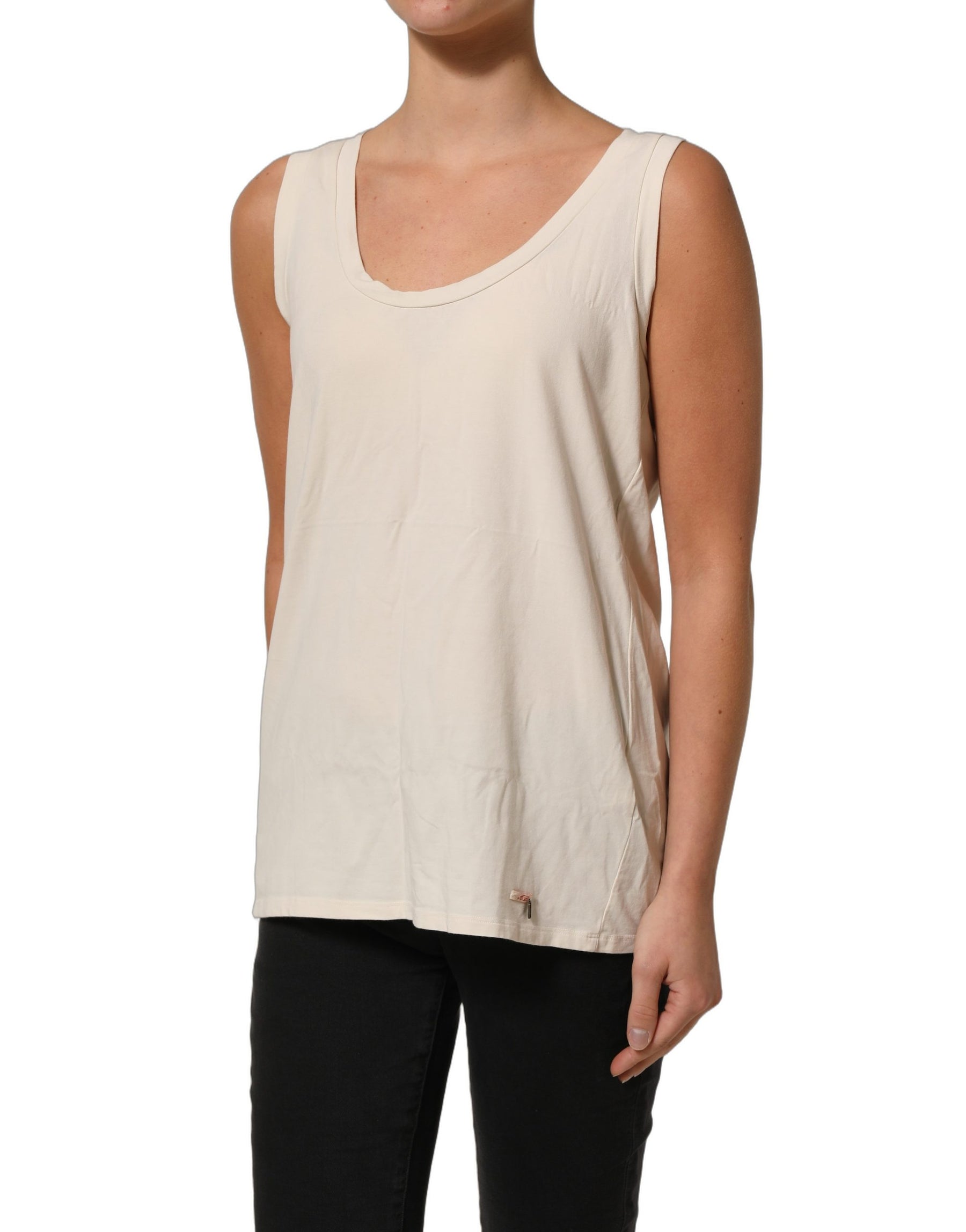 Aniye By Beige Viscose Sleeveless Round Neck Women Tank Top | Regal Royce
