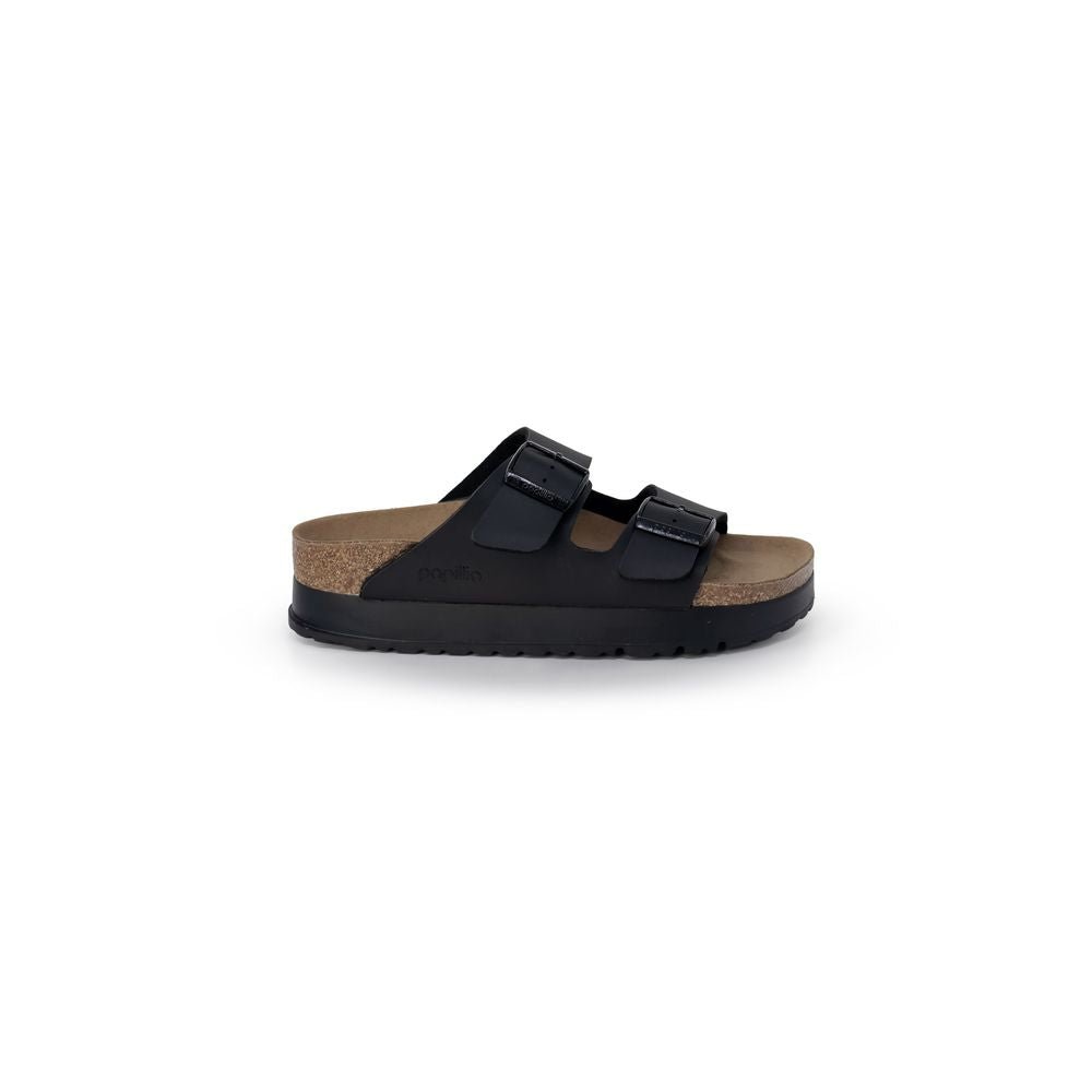 Birkenstock Black Synthetic Platform Sandals | Regal Royce