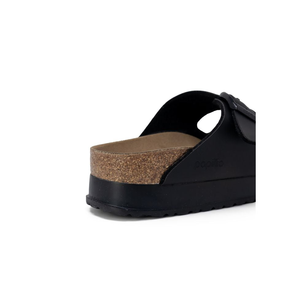 Birkenstock Black Synthetic Platform Sandals | Regal Royce