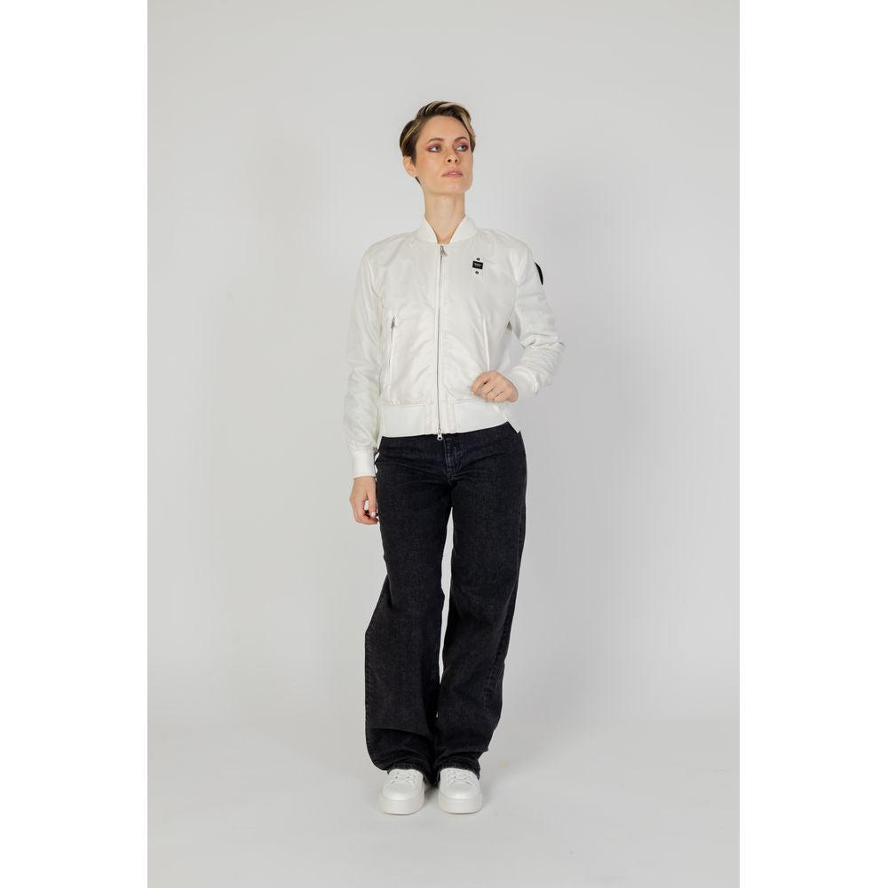 Blauer White Polyamide Bomber | Regal Royce