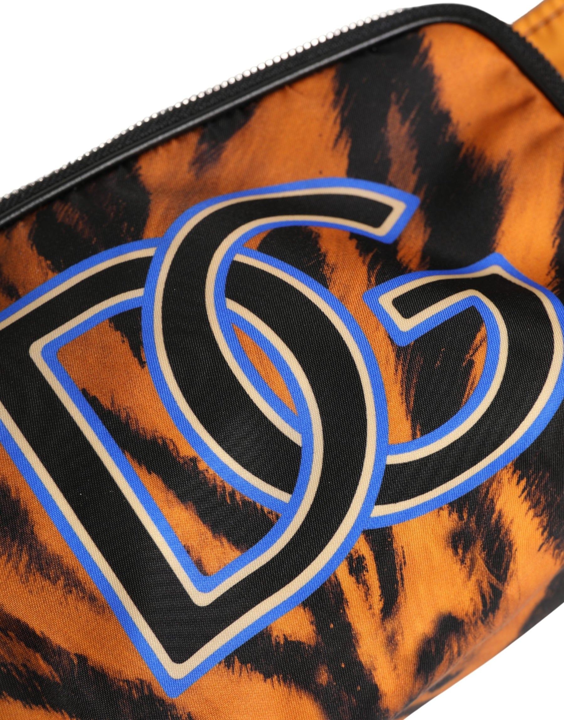 Dolce & Gabbana Brown Tiger Print Nylon Fanny Waist Pack Borse Men Bag | Regal Royce
