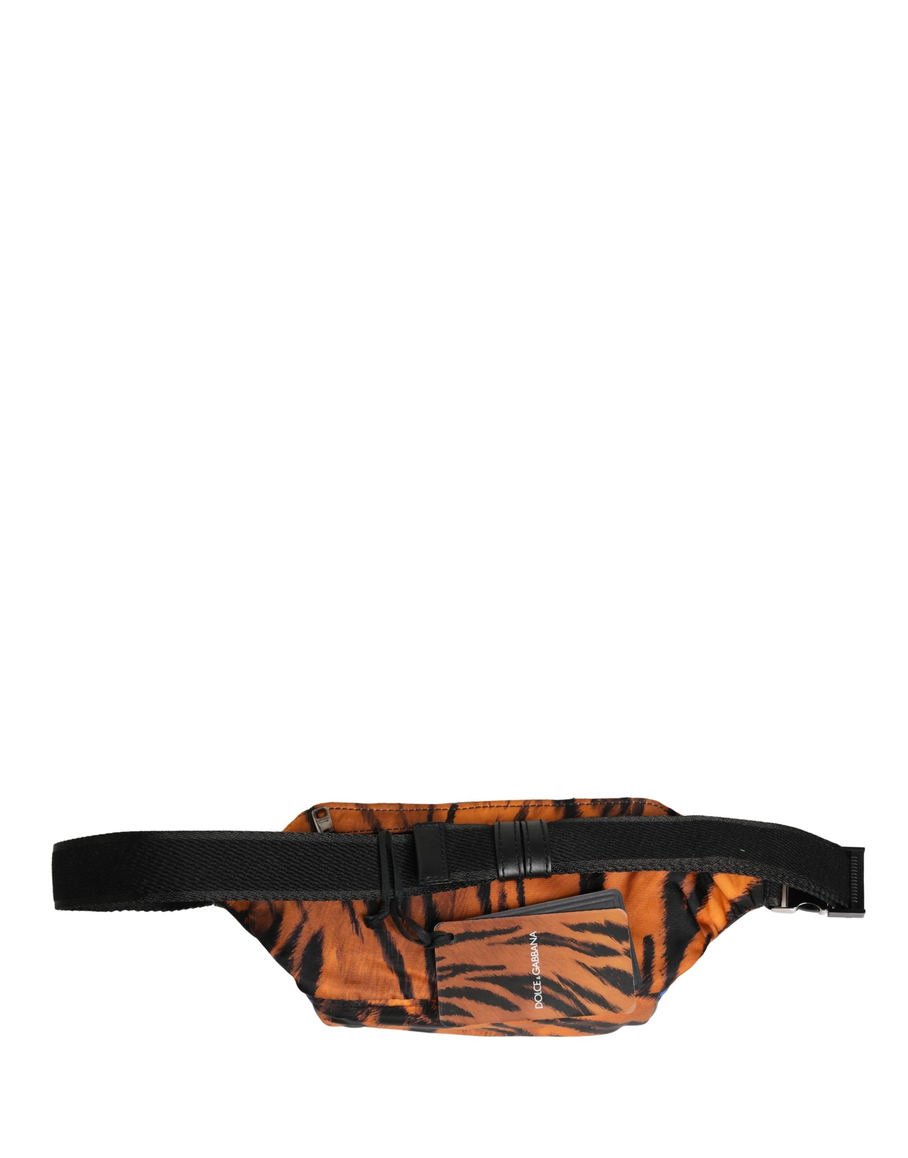 Dolce & Gabbana Brown Tiger Print Nylon Fanny Waist Pack Borse Men Bag | Regal Royce