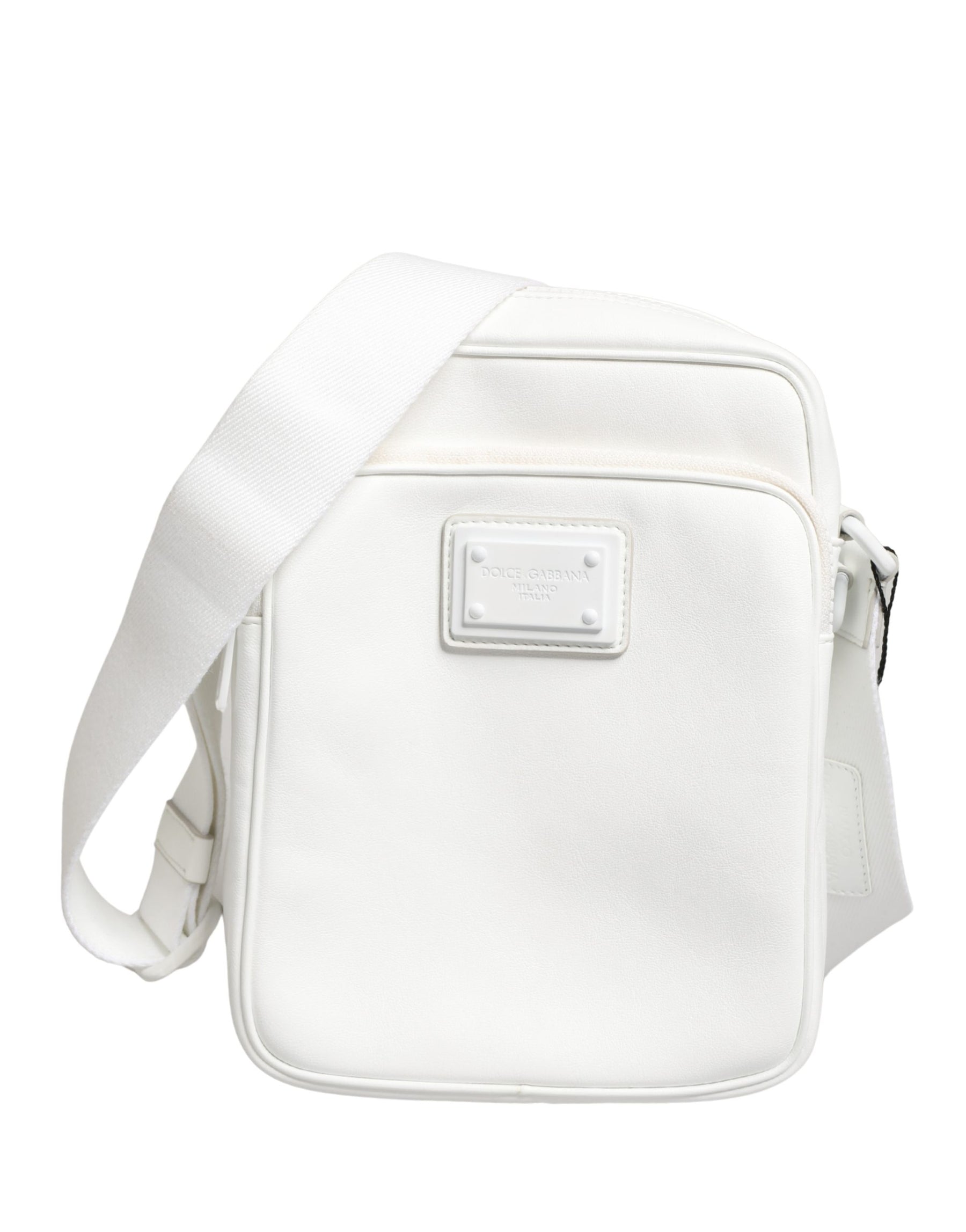 Dolce & Gabbana White Logo Plaque Crossbody Shoulder Borse Men Bag | Regal Royce