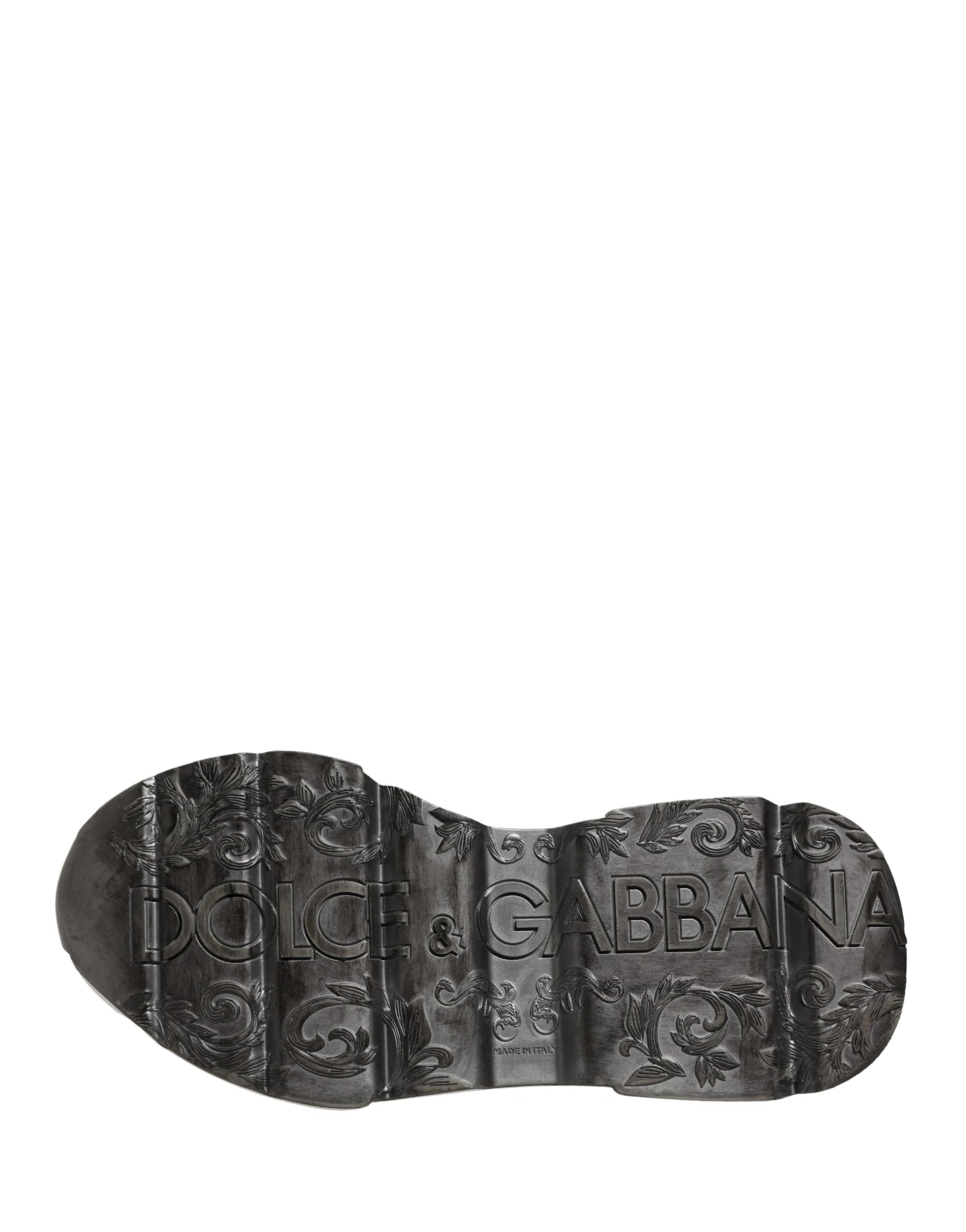Dolce & Gabbana White Silver Daymaster Low Top Men Sneakers Shoes | Regal Royce
