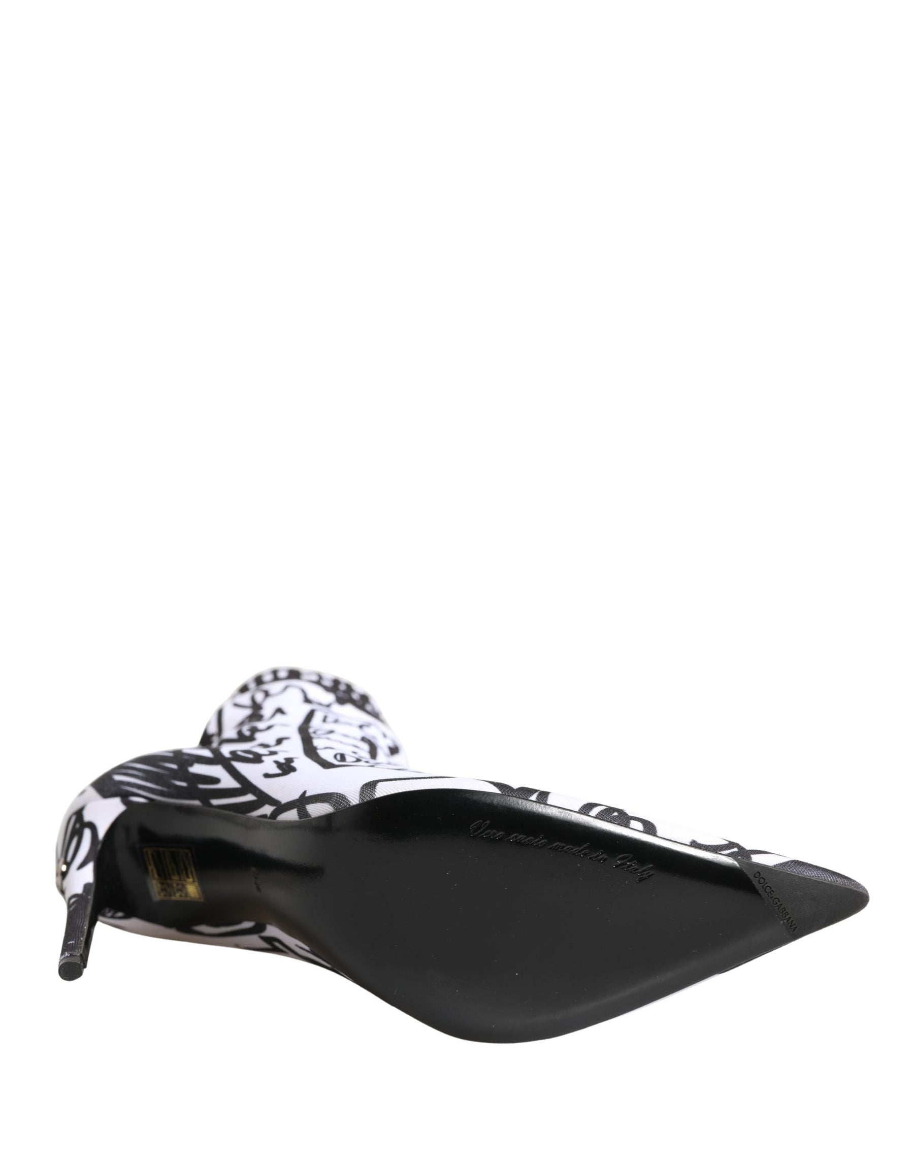 Dolce & Gabbana White Graffiti Stretch Ankle Boots Shoes | Regal Royce