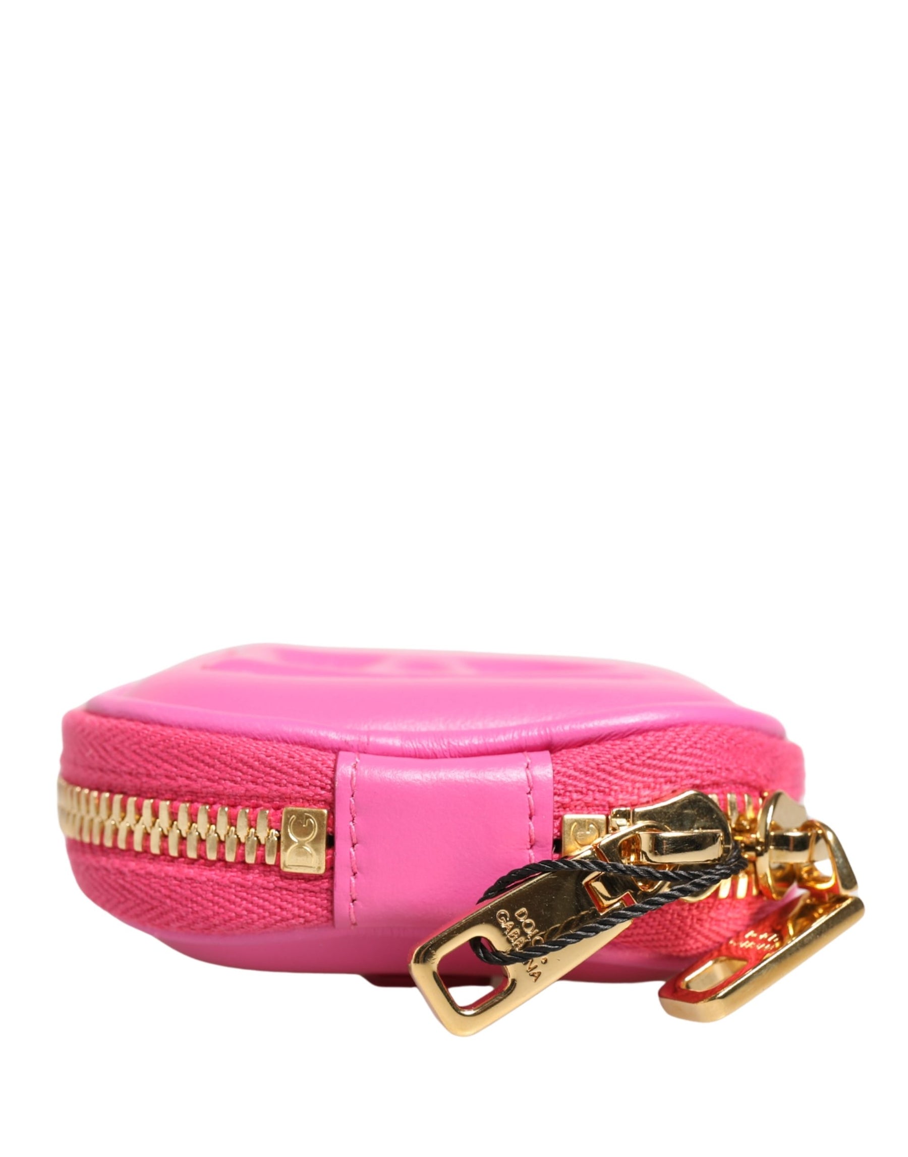 Dolce & Gabbana Pink Lamb Leather Embossed Logo Holder Airpod Case | Regal Royce