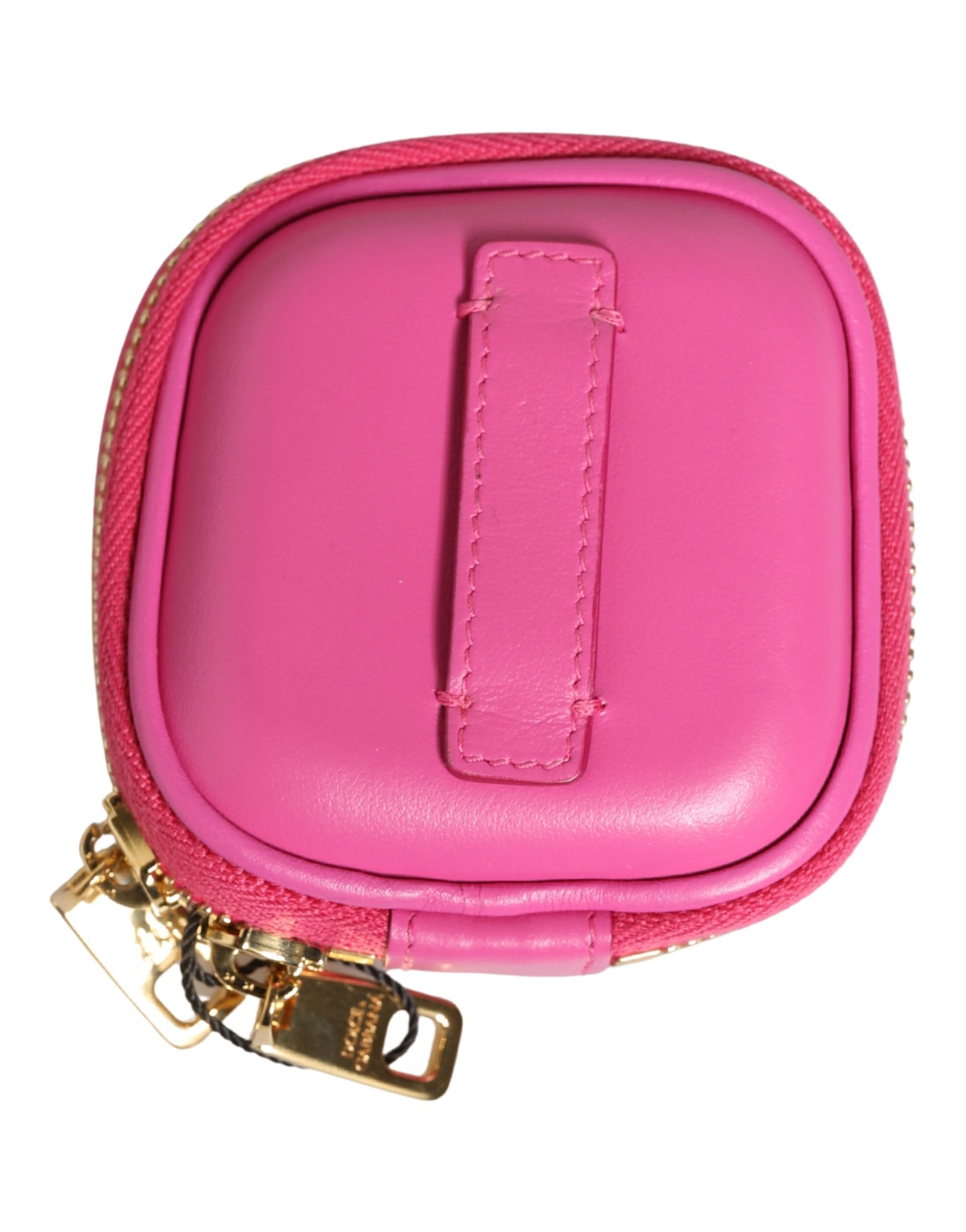 Dolce & Gabbana Pink Lamb Leather Embossed Logo Holder Airpod Case | Regal Royce