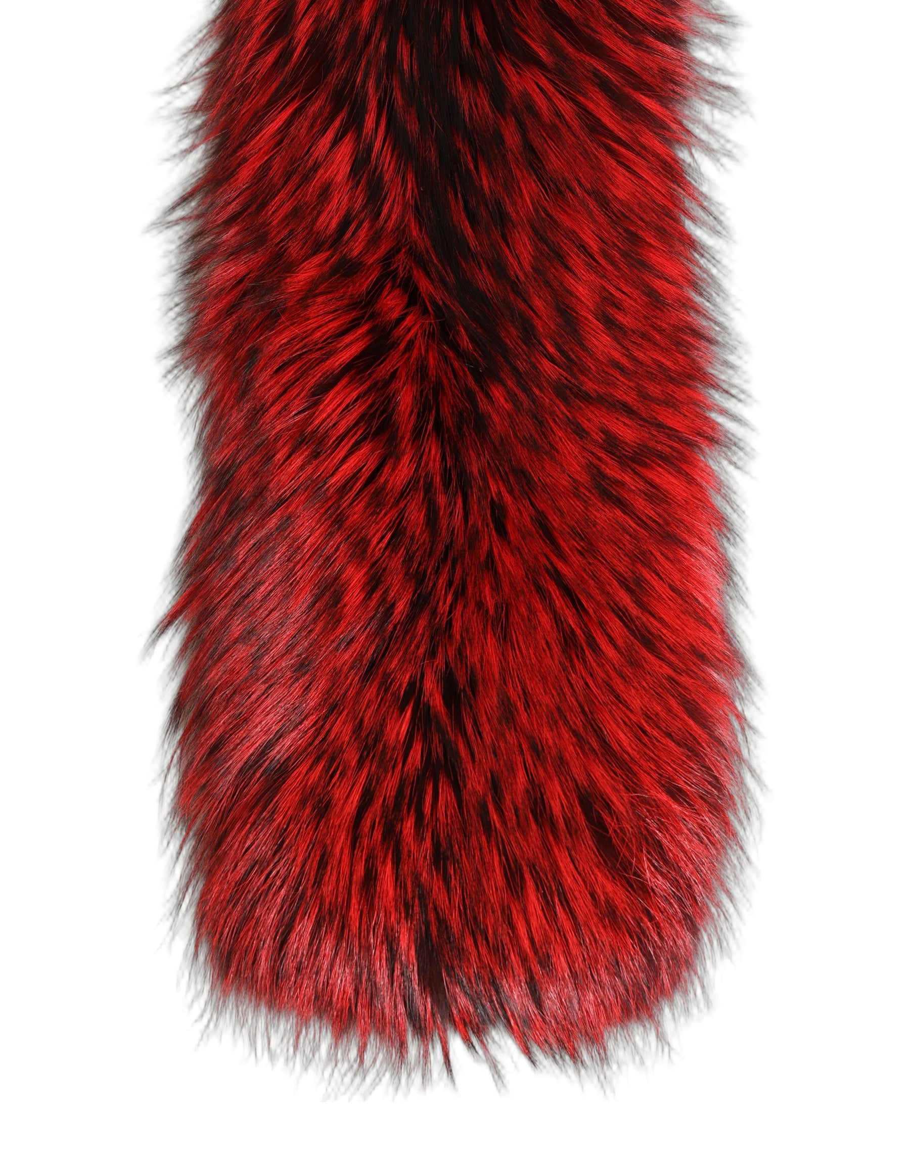 Dolce & Gabbana Red Fox Fur Neck Wrap Warmer Winter Scarf | Regal Royce