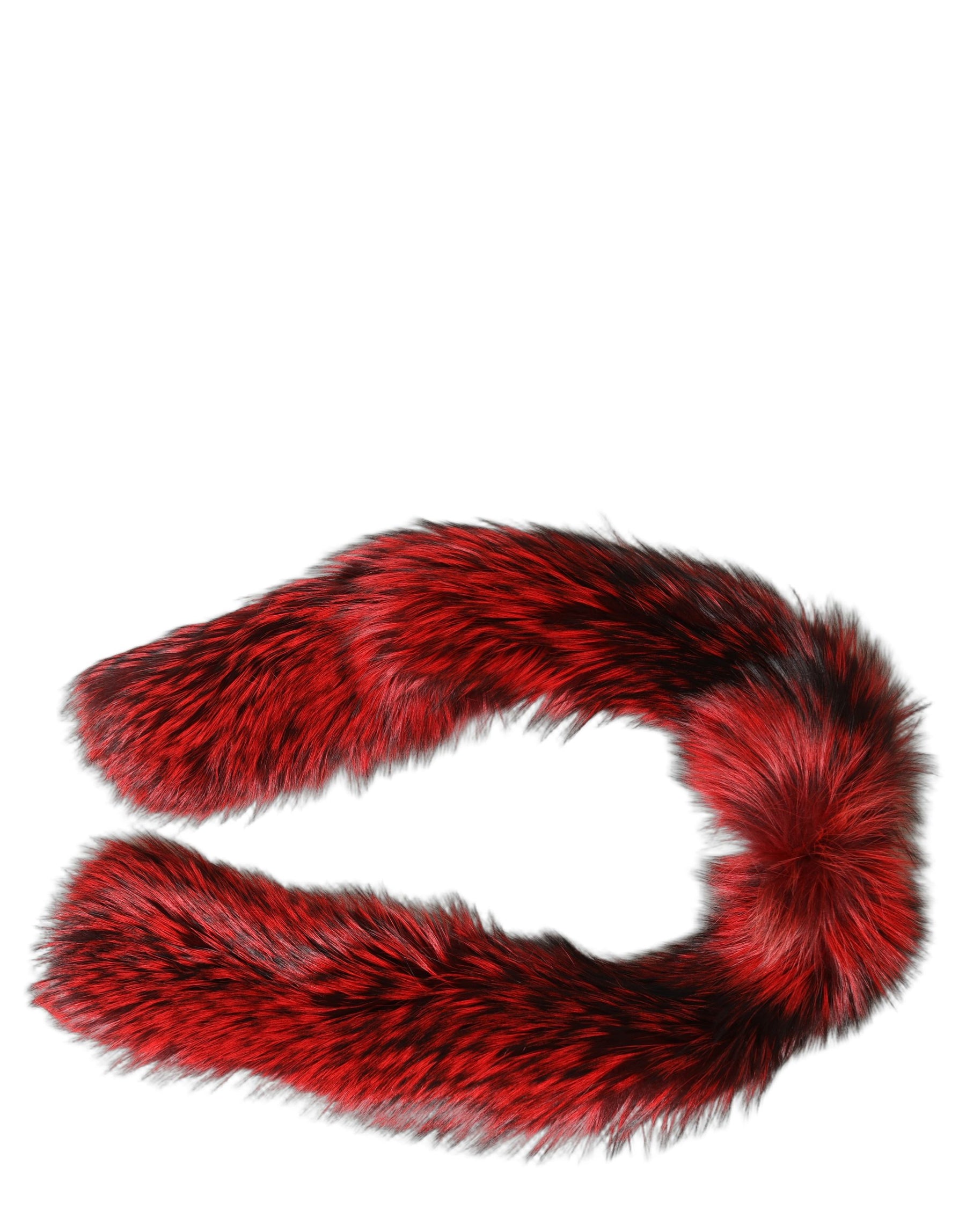 Dolce & Gabbana Red Fox Fur Neck Wrap Warmer Winter Scarf | Regal Royce