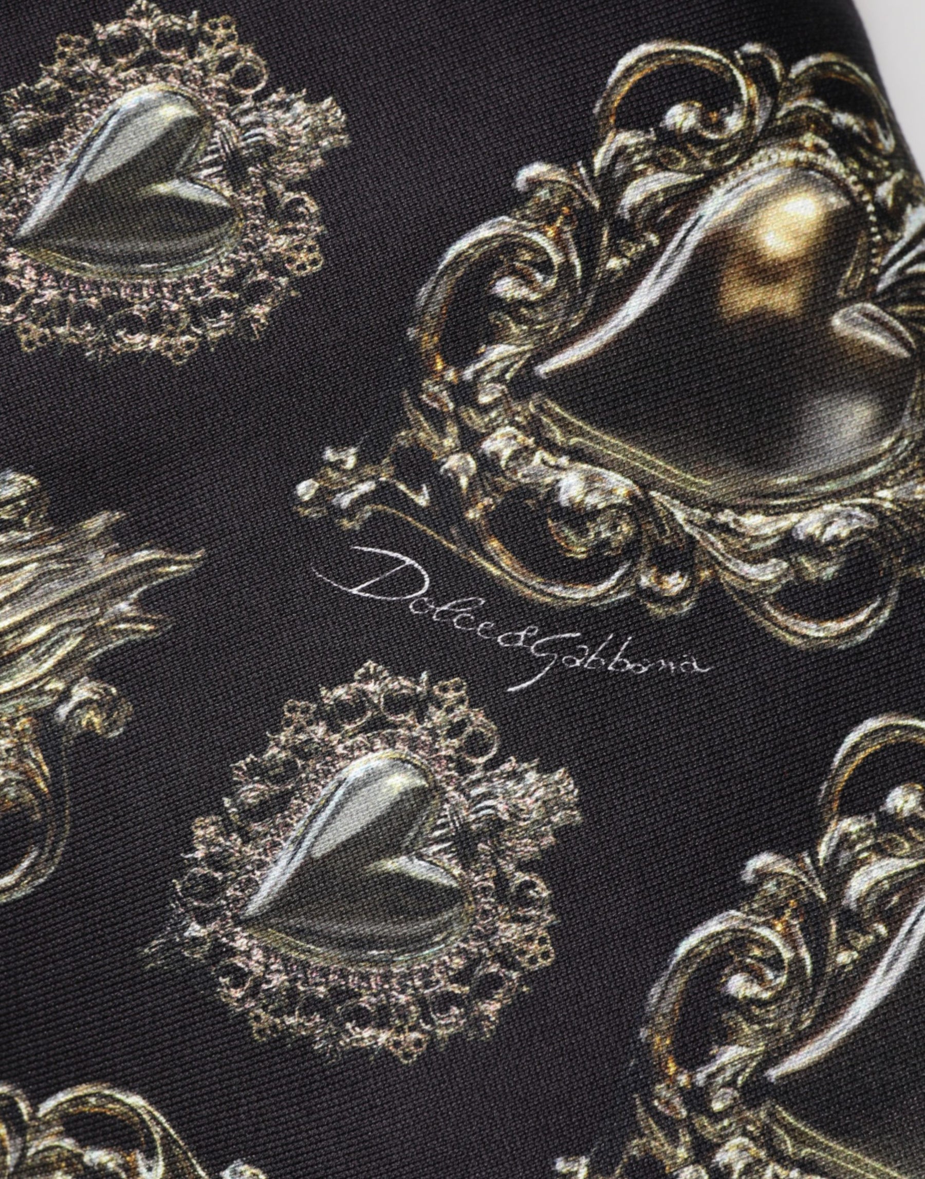 Dolce & Gabbana Black Sacred Heart Cotton Sweatshirt Sweater | Regal Royce