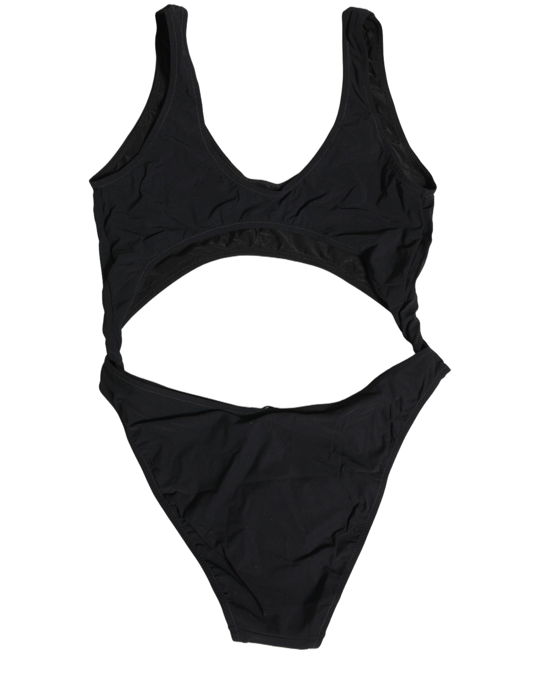 Dolce & Gabbana Black Cutout Logo One Piece Swimsuit Swimwear | Regal Royce