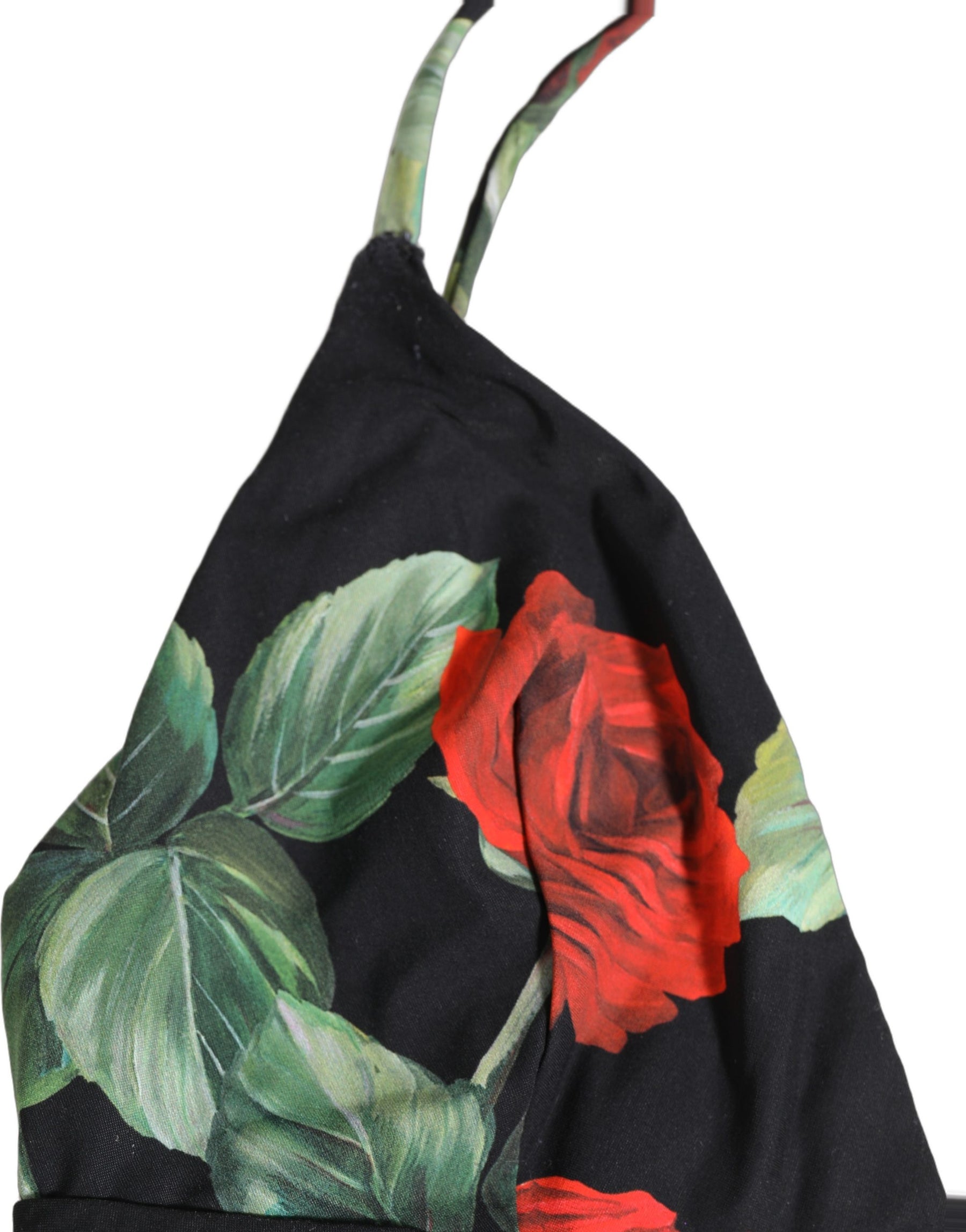 Dolce & Gabbana Black Floral Print One Piece Swimsuit Swimwear | Regal Royce