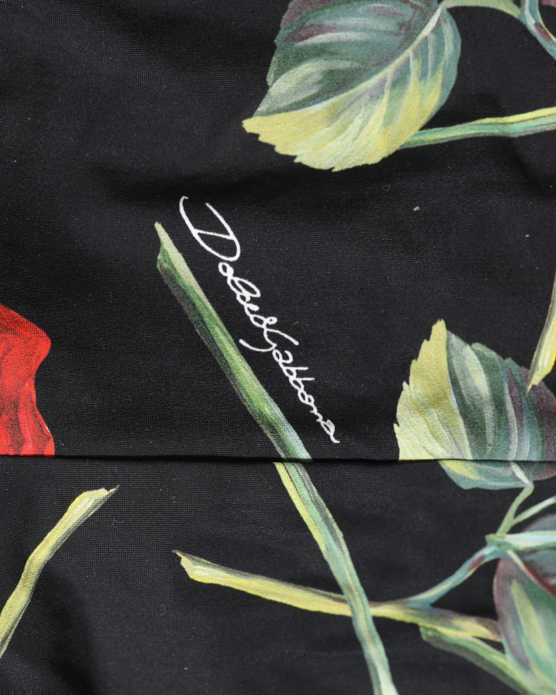 Dolce & Gabbana Black Floral Print One Piece Swimsuit Swimwear | Regal Royce