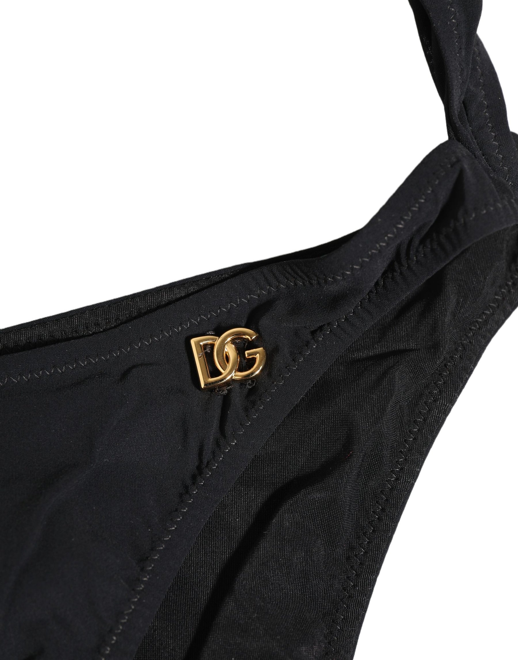 Dolce & Gabbana Black Cutout Logo One Piece Swimsuit Swimwear | Regal Royce