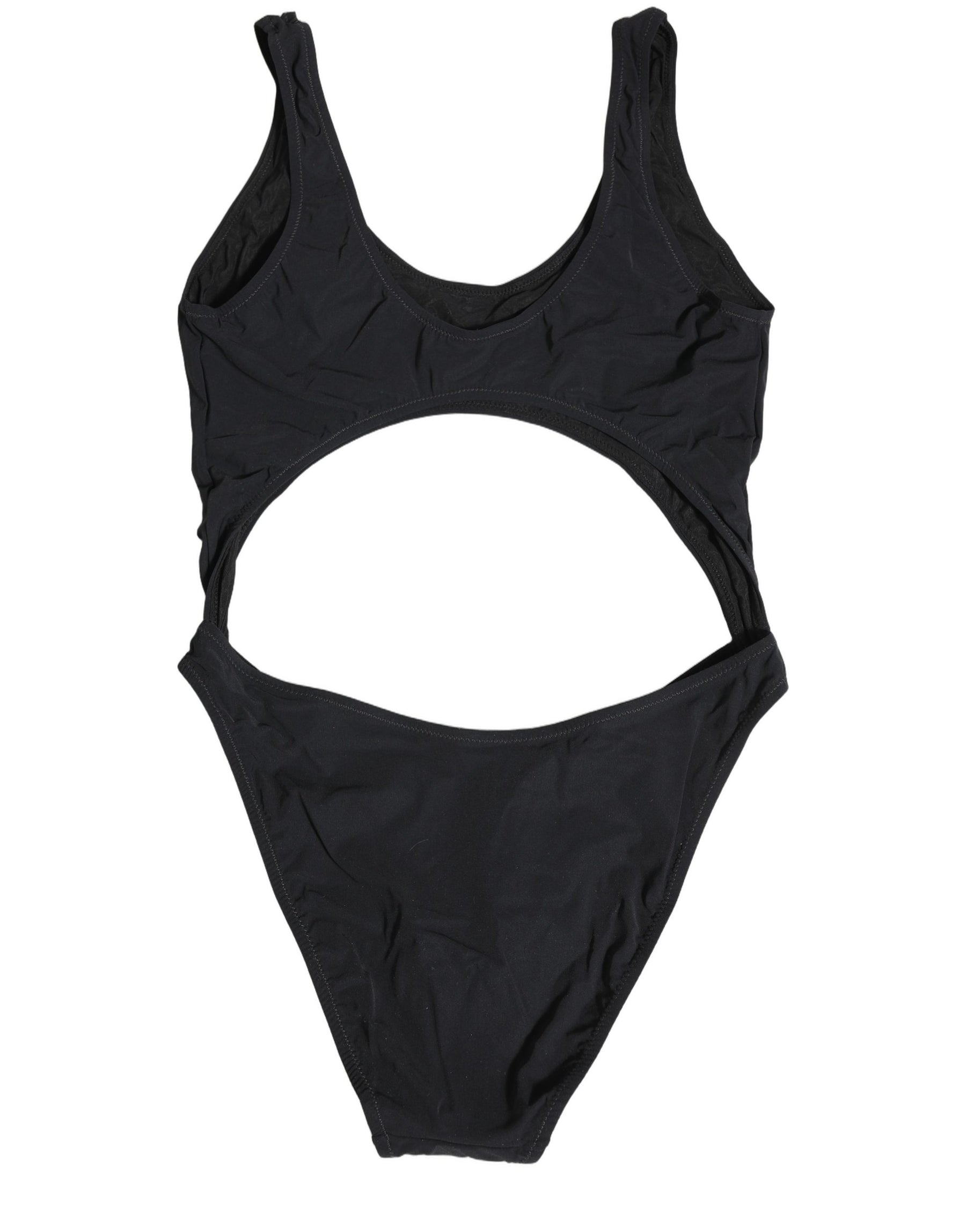 Dolce & Gabbana Black Cutout Logo One Piece Swimsuit Swimwear | Regal Royce