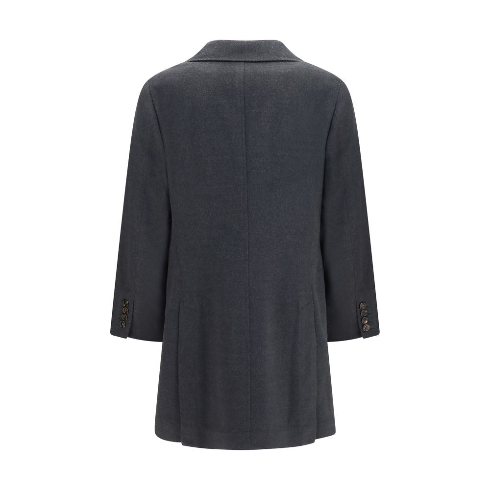 Brunello Cucinelli Gray Cashmere Coat | Regal Royce