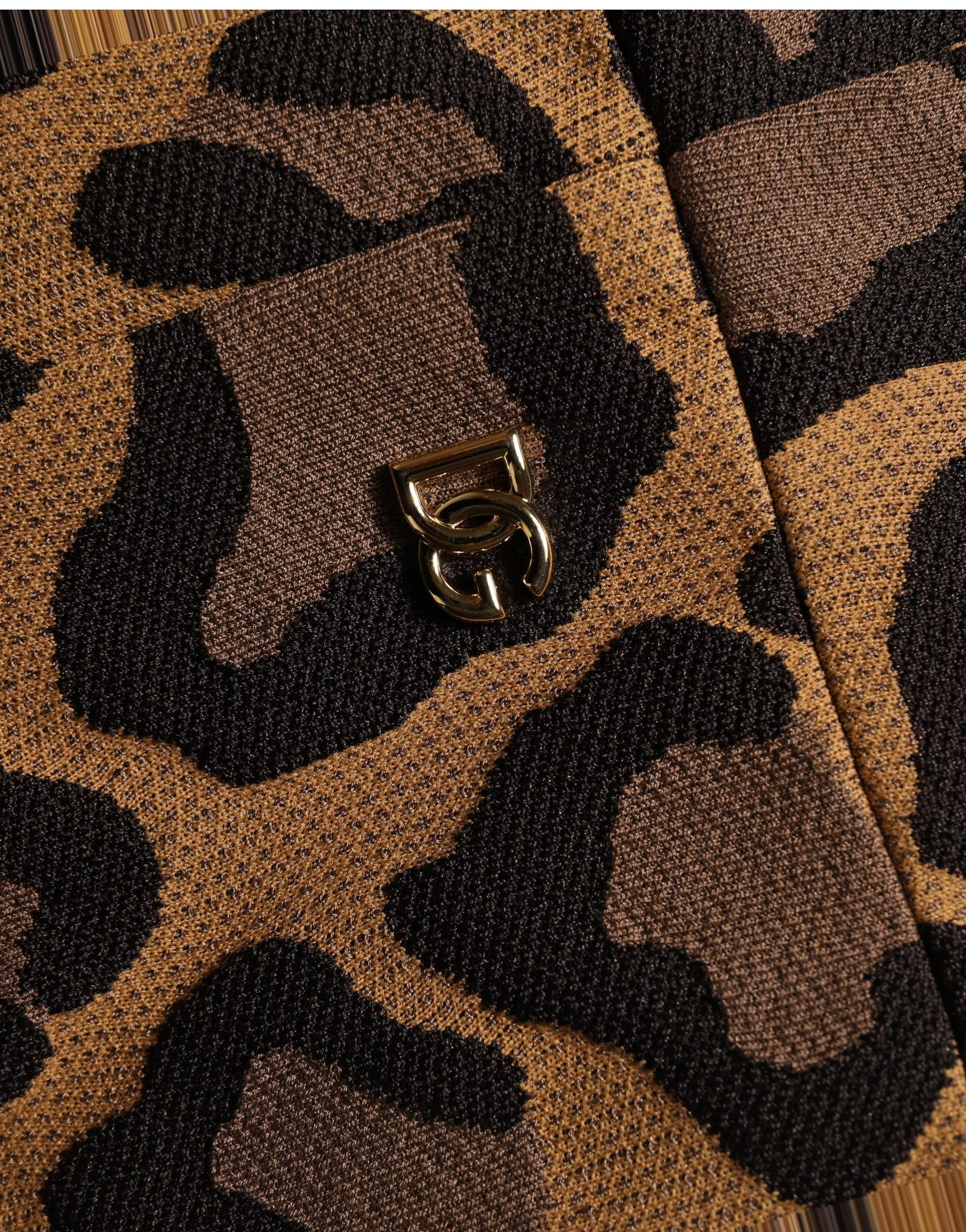 Dolce & Gabbana Brown LeopardPrint Flared A-line Mini Dress | Regal Royce