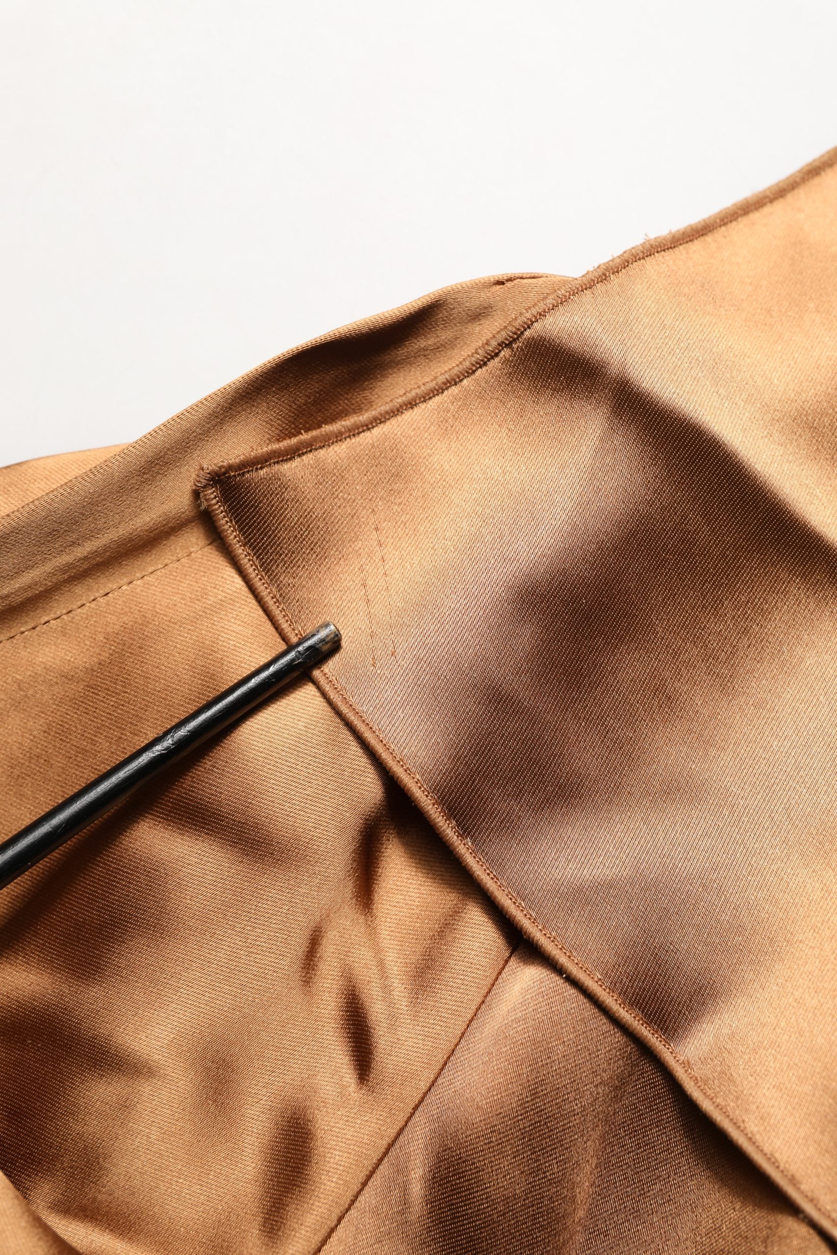 Emporio Armani Brown Satin Acetate Wrap Sheath Mini Belted Dress | Regal Royce