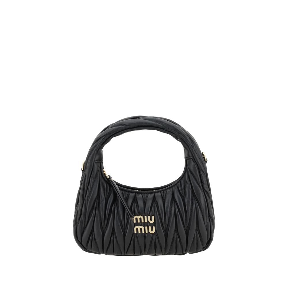 Miu Miu Black Calf Leather Bos Taurus Handbag | Regal Royce