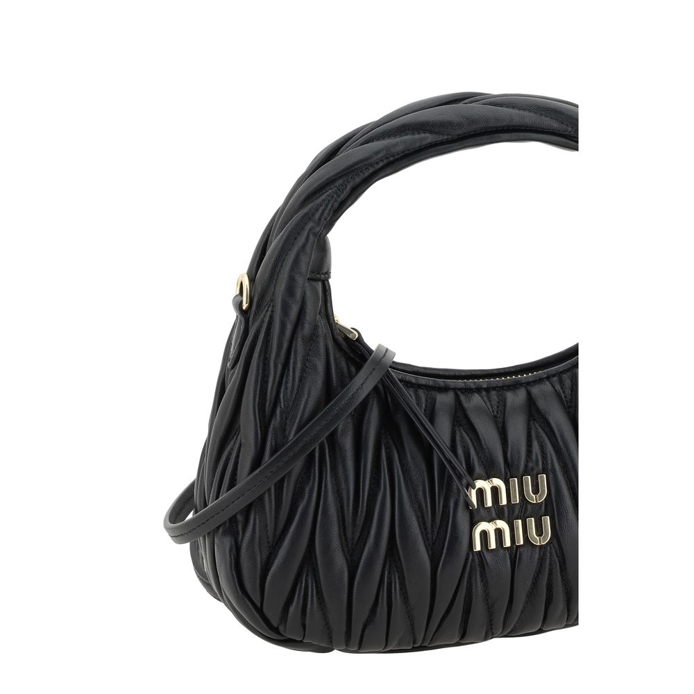 Miu Miu Black Calf Leather Bos Taurus Handbag | Regal Royce