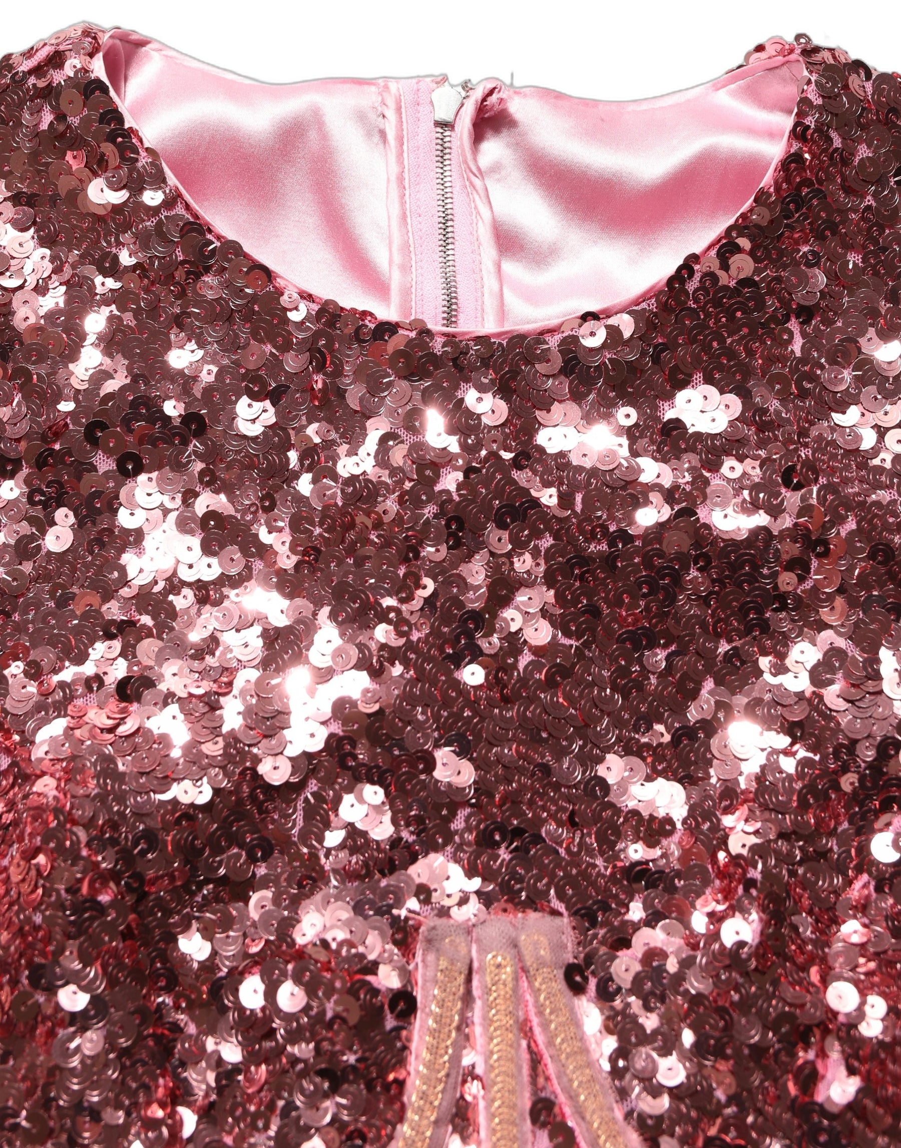 Dolce & Gabbana Pink Long Sequined Corset Detailing Gown Dress | Regal Royce