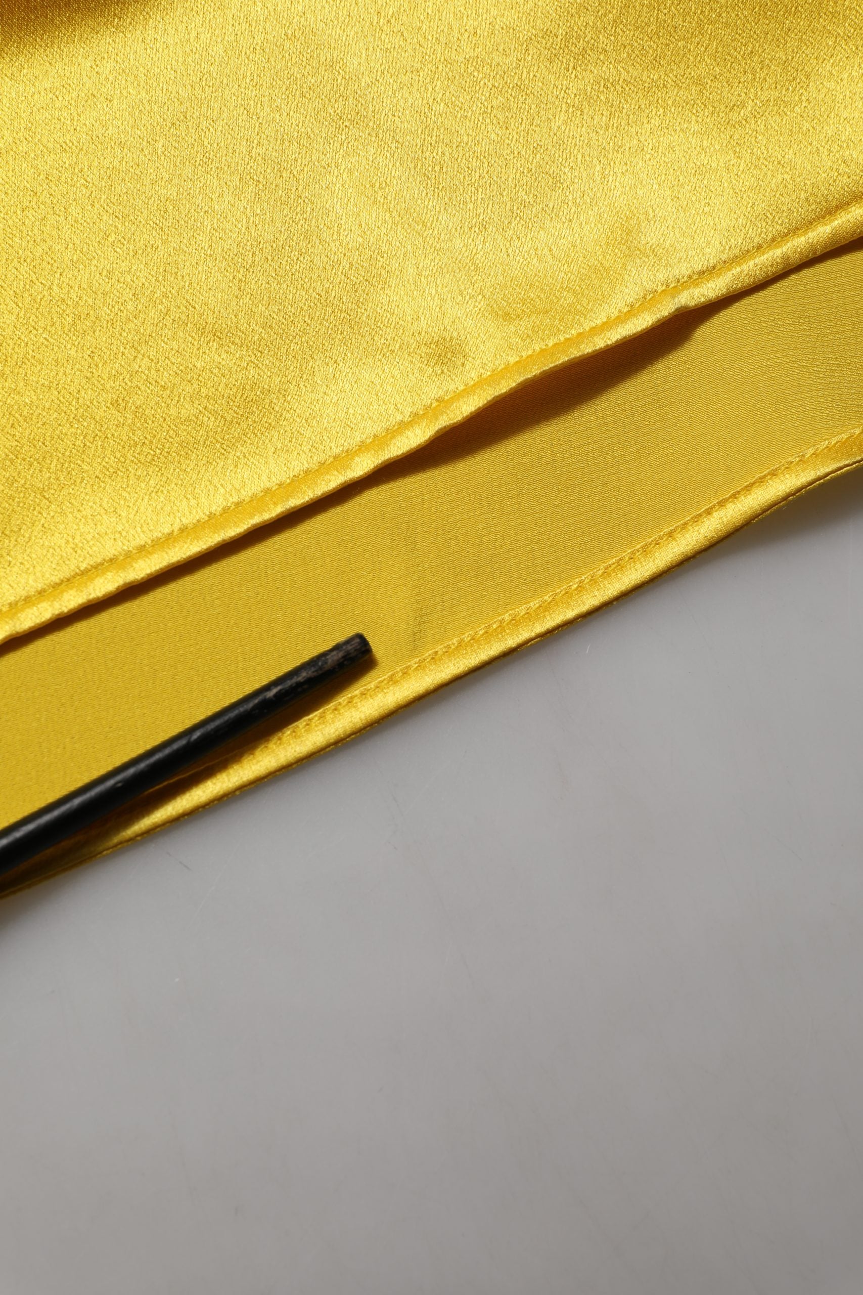 Dolce & Gabbana Yellow Silk Collared Button Down Maxi Dress | Regal Royce
