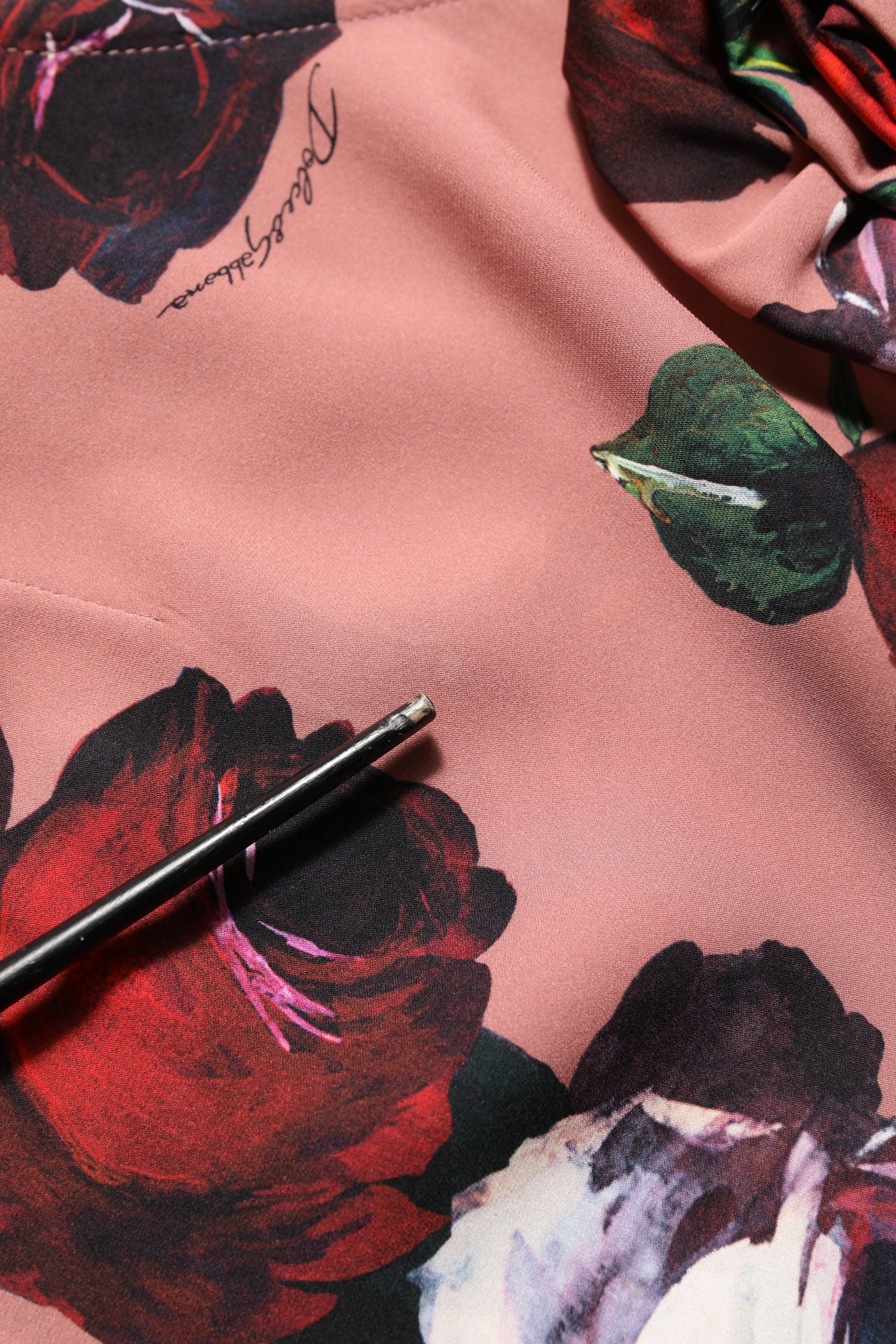 Dolce & Gabbana Dusty Pink Silk Floral OneShoulder Maxi Dress | Regal Royce