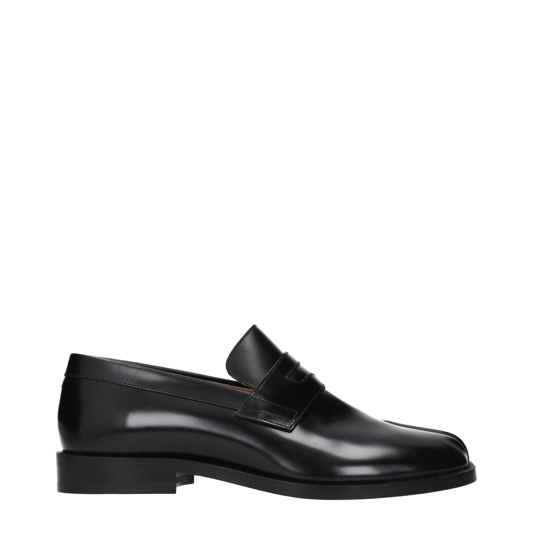Maison Margiela Black Leather Slip-On Loafers | Regal Royce